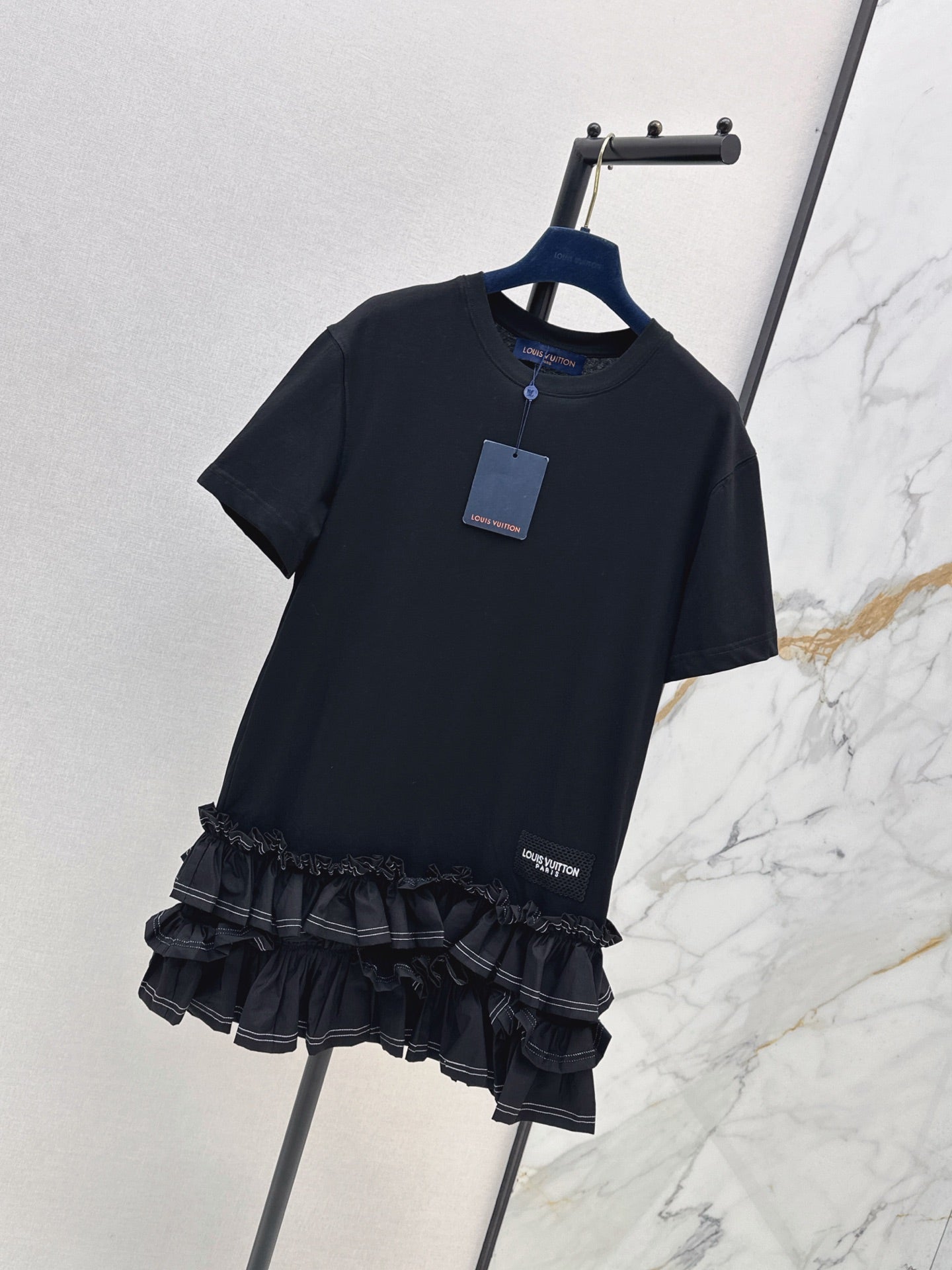 26SS NEW Sleeveless Short Dress with Ruffled Hem