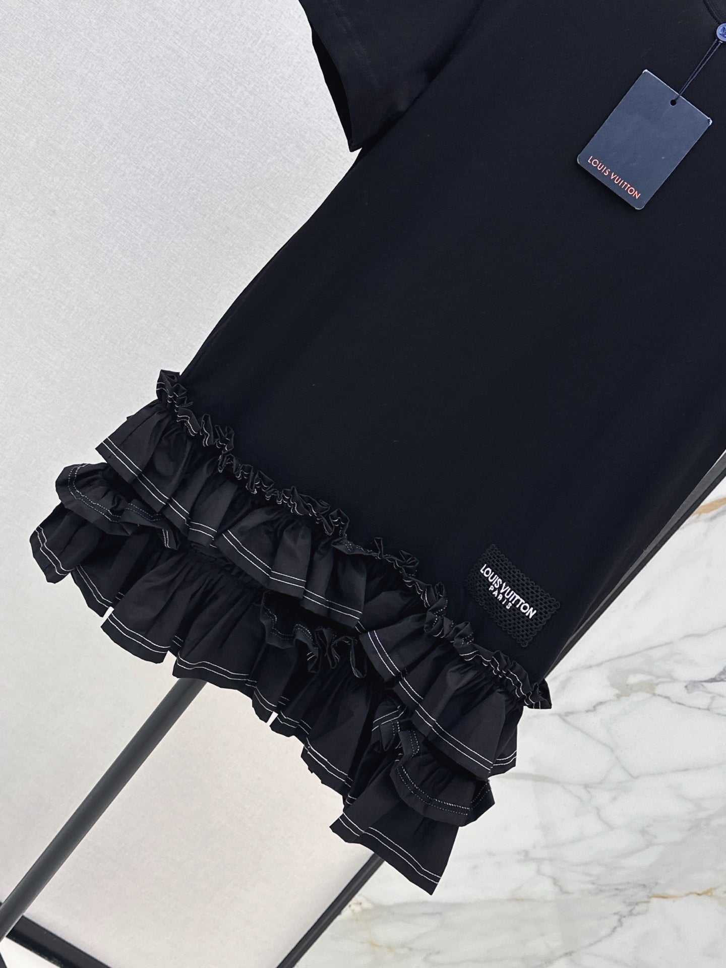 26SS NEW Sleeveless Short Dress with Ruffled Hem
