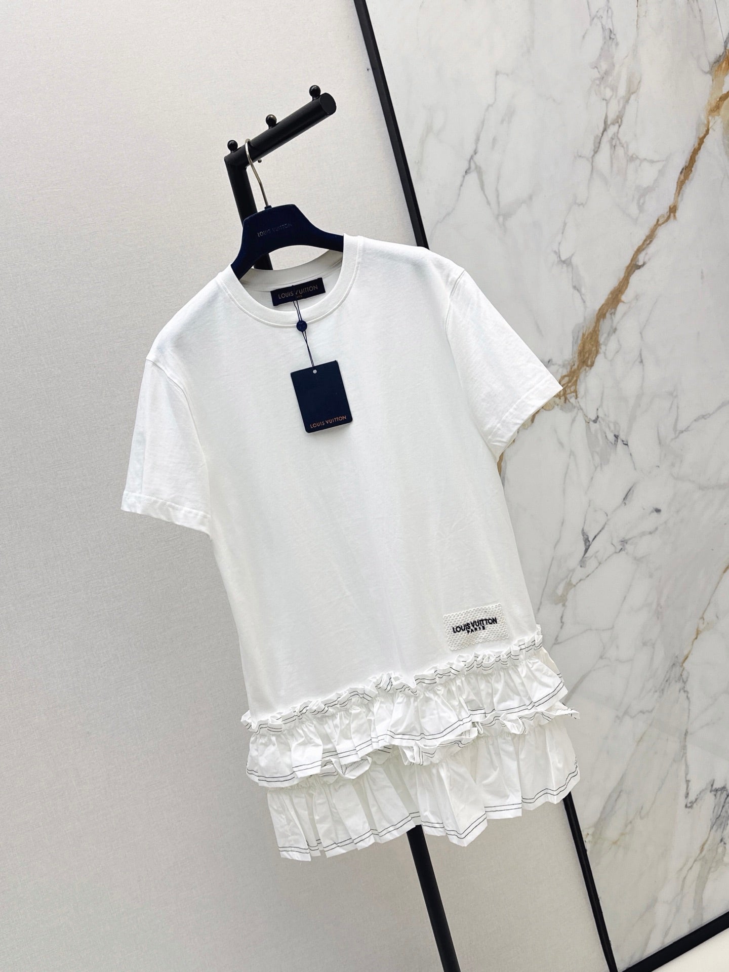 26SS NEW Sleeveless Short Dress with Ruffled Hem