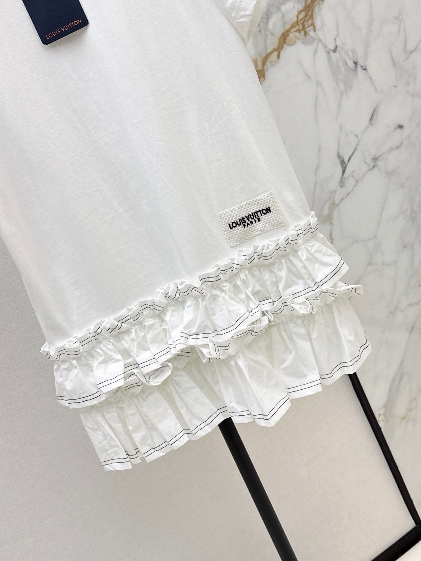 26SS NEW Sleeveless Short Dress with Ruffled Hem