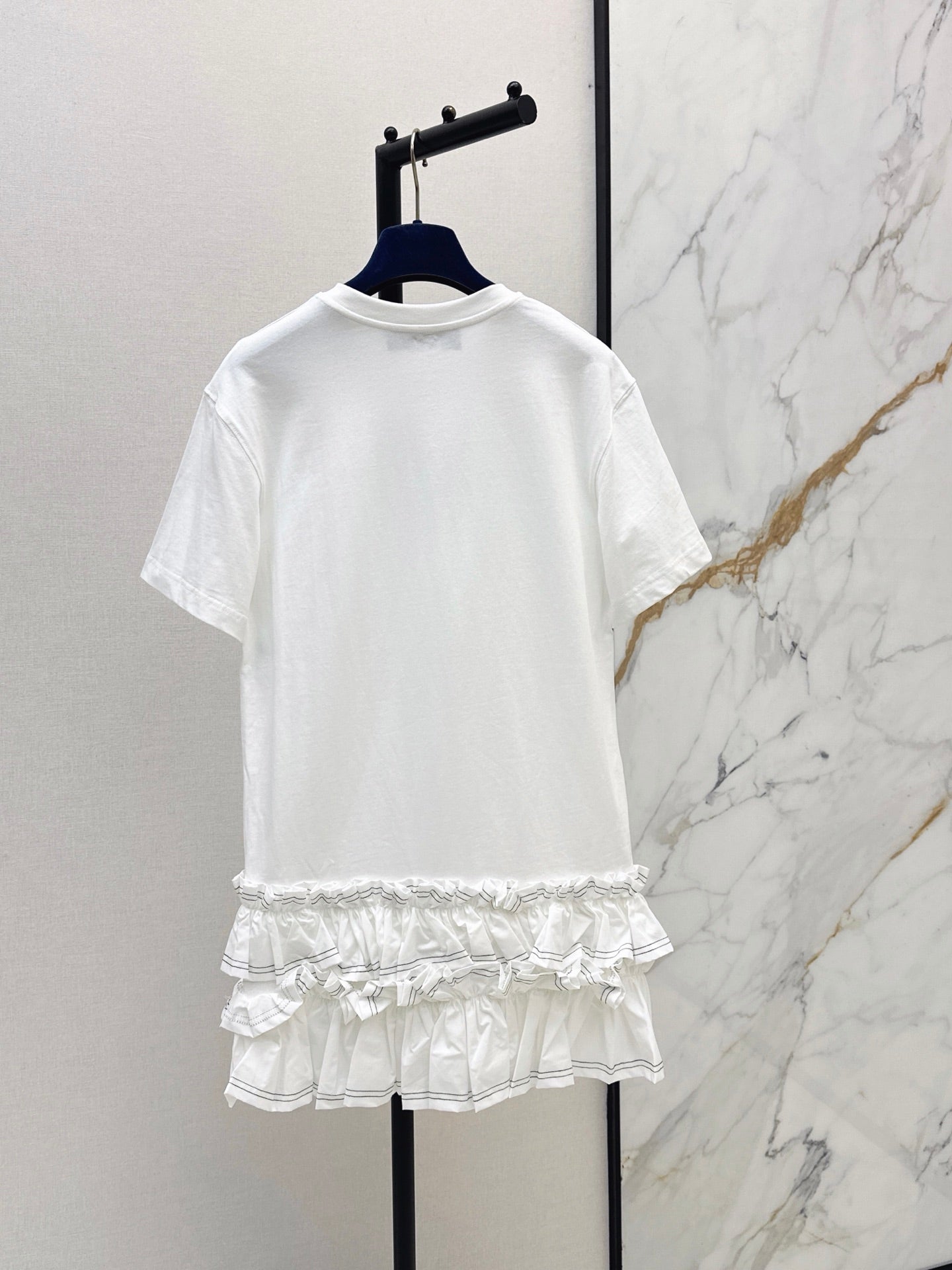26SS NEW Sleeveless Short Dress with Ruffled Hem