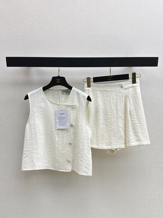 26SS NEW Sleeveless Vest Set 🤎 Made of linen fiber