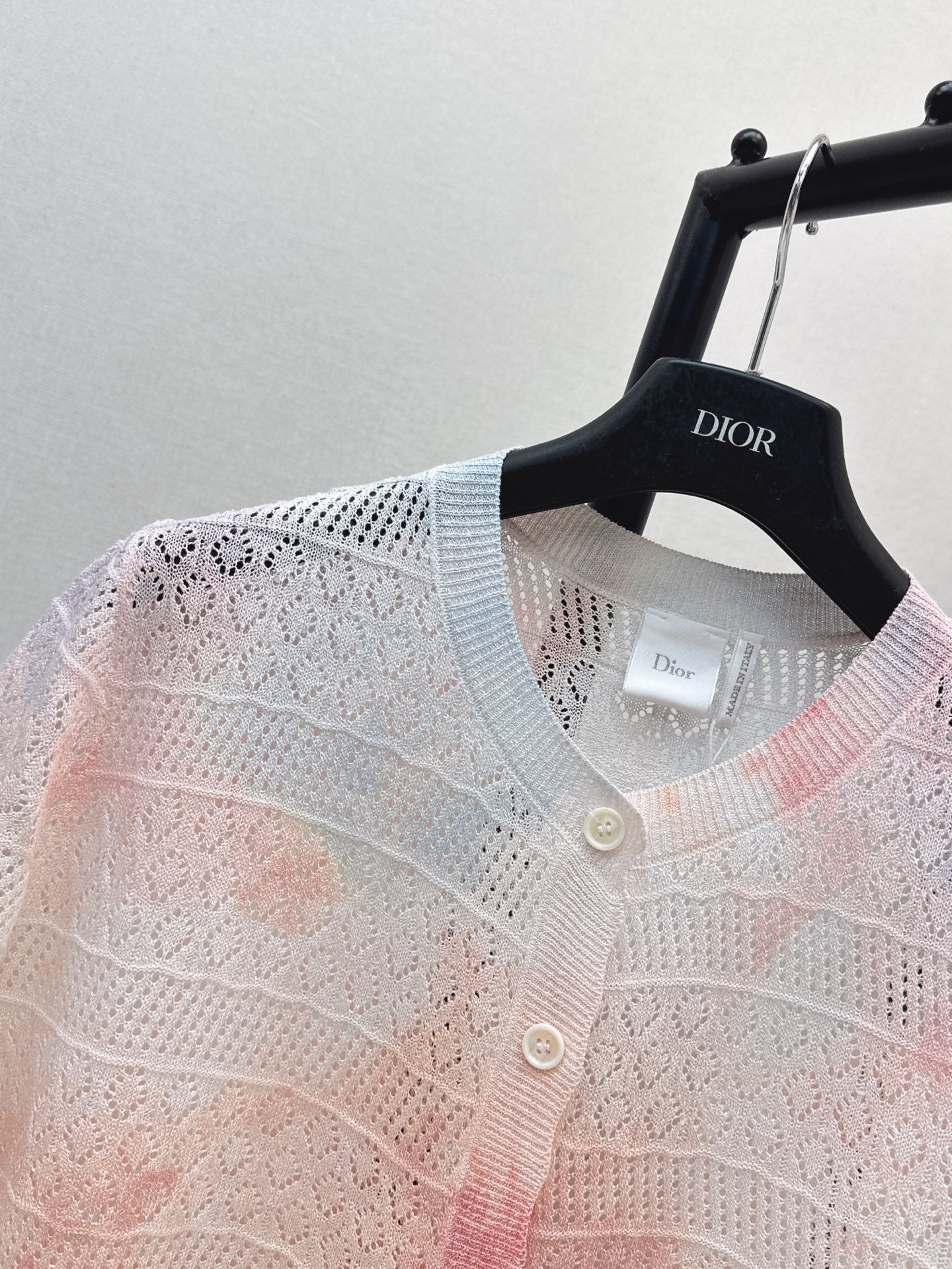 26SS NEW Gradient Round Neck Short Sleeve Knit Cardigan