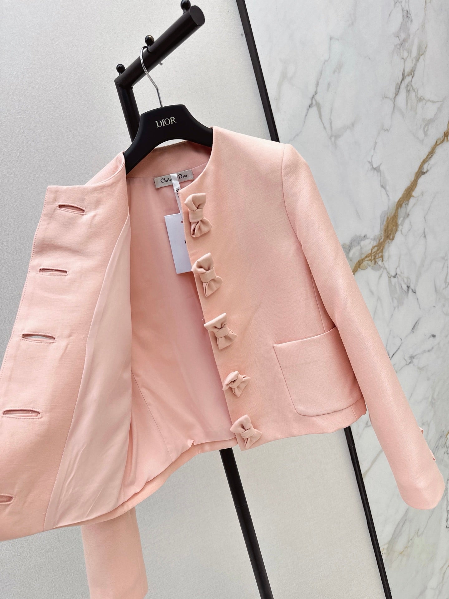 26SS NEW Bow-tie Round Neck Elegant Jacket