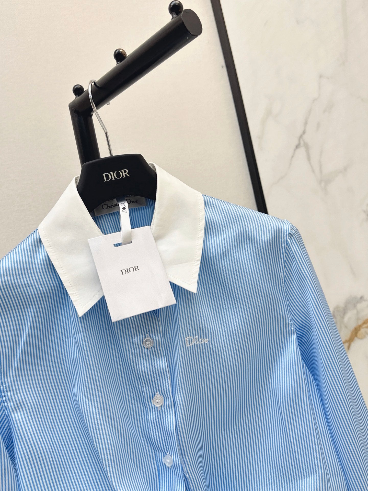 26SS NEW Color-blocked Lapel Tie-up Shirt