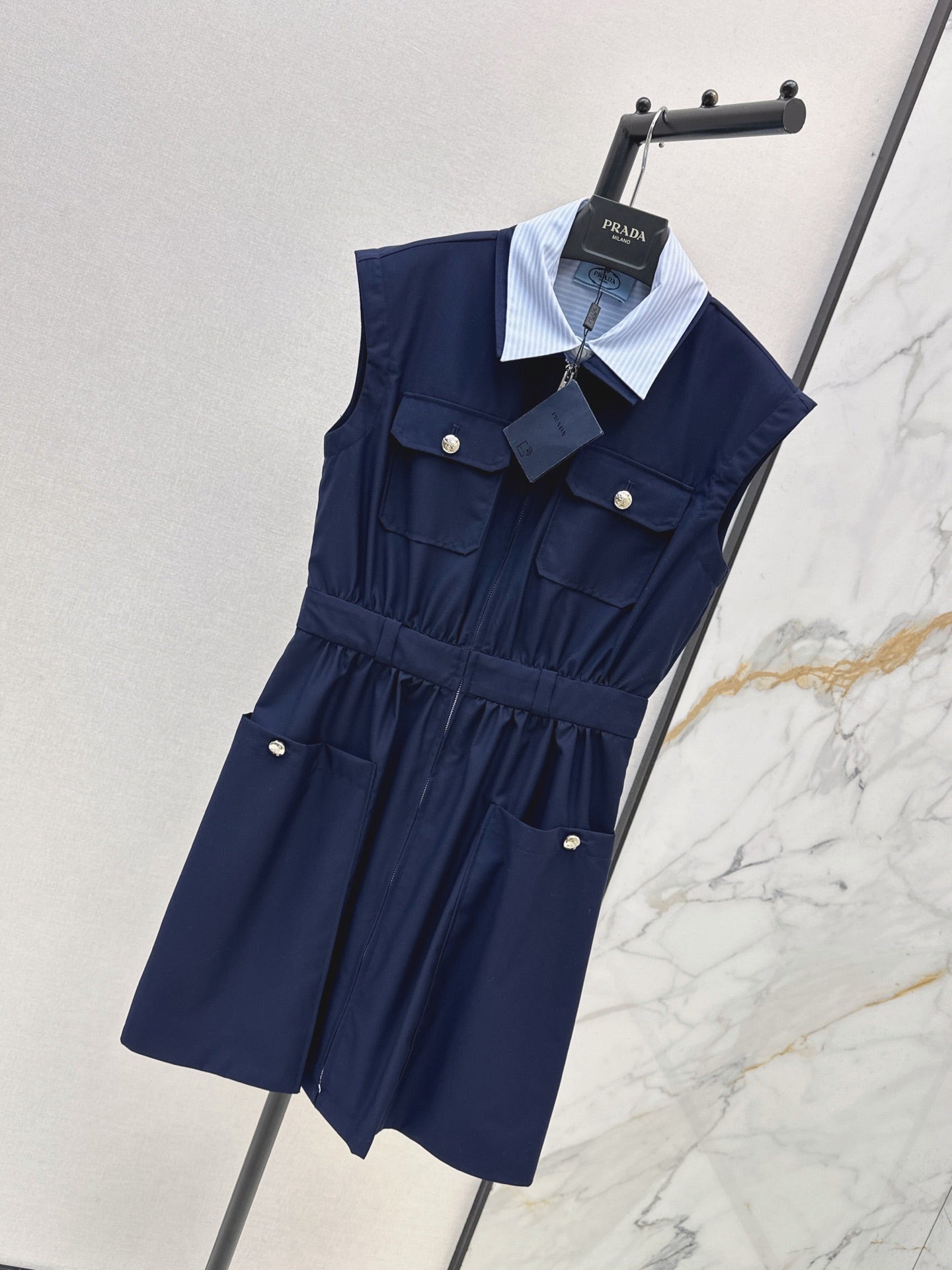 26SS NEW Elastic Waist Collared Dress 🖤