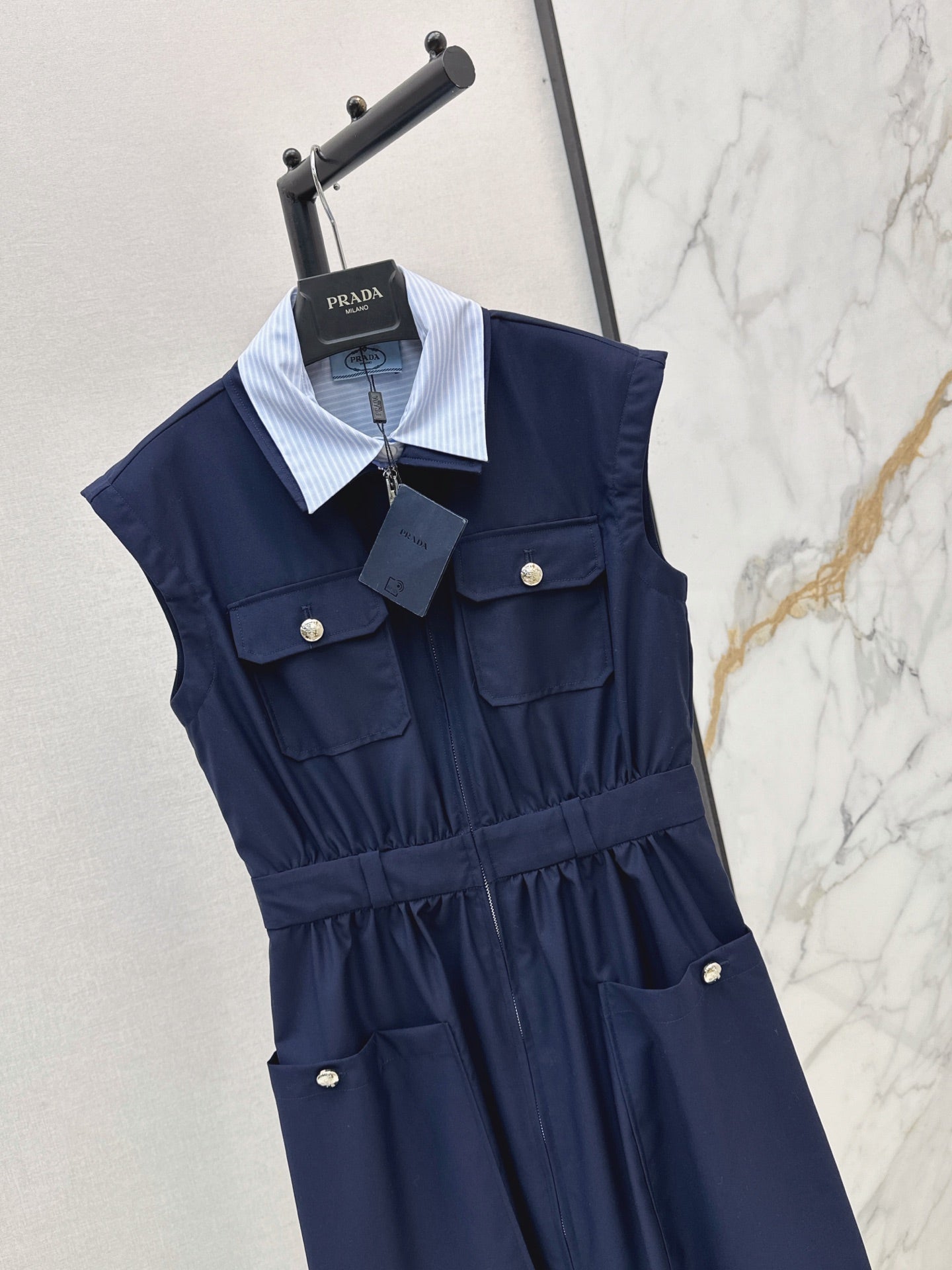 26SS NEW Elastic Waist Collared Dress 🖤
