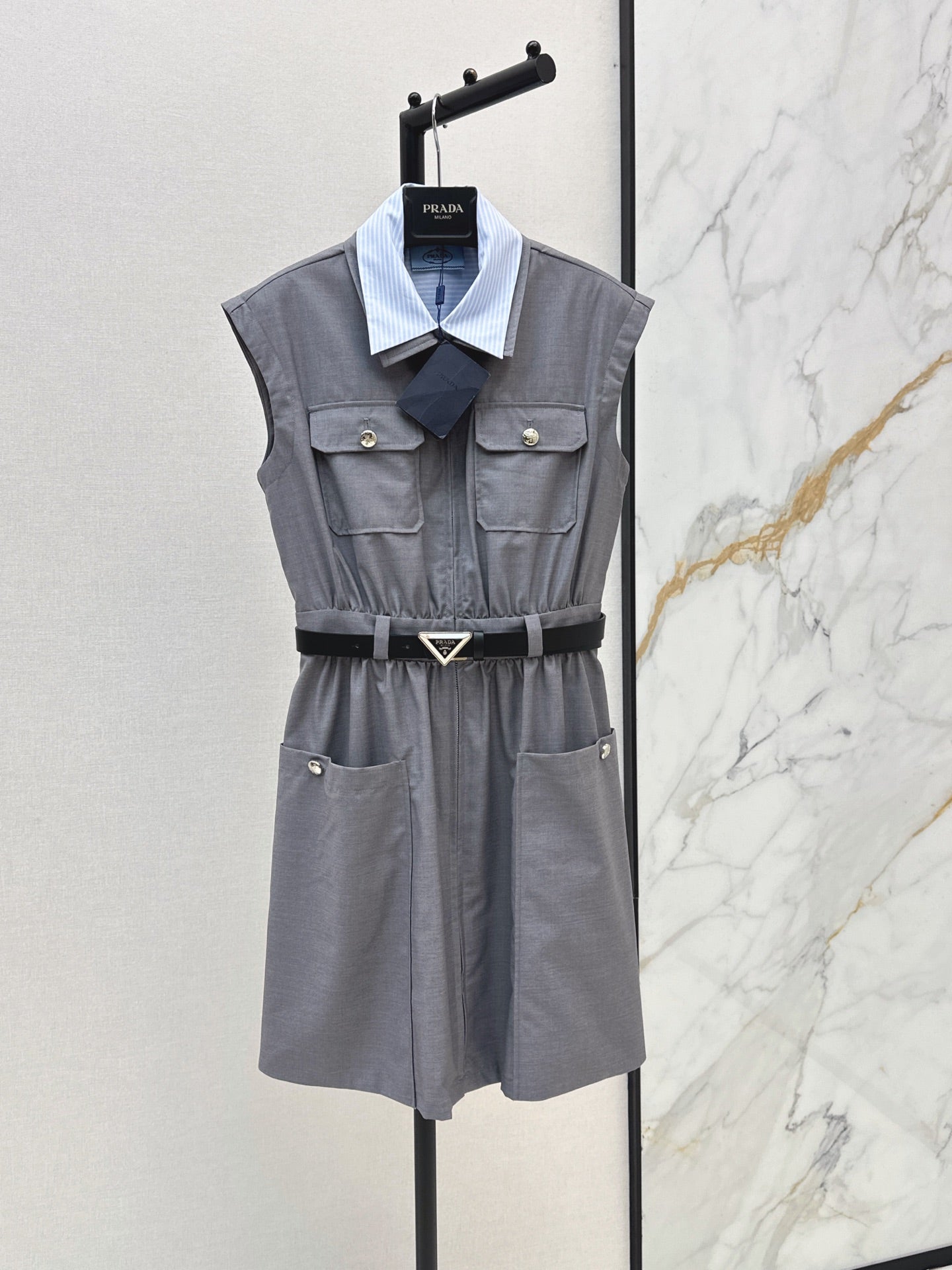 26SS NEW Elastic Waist Collared Dress 🖤