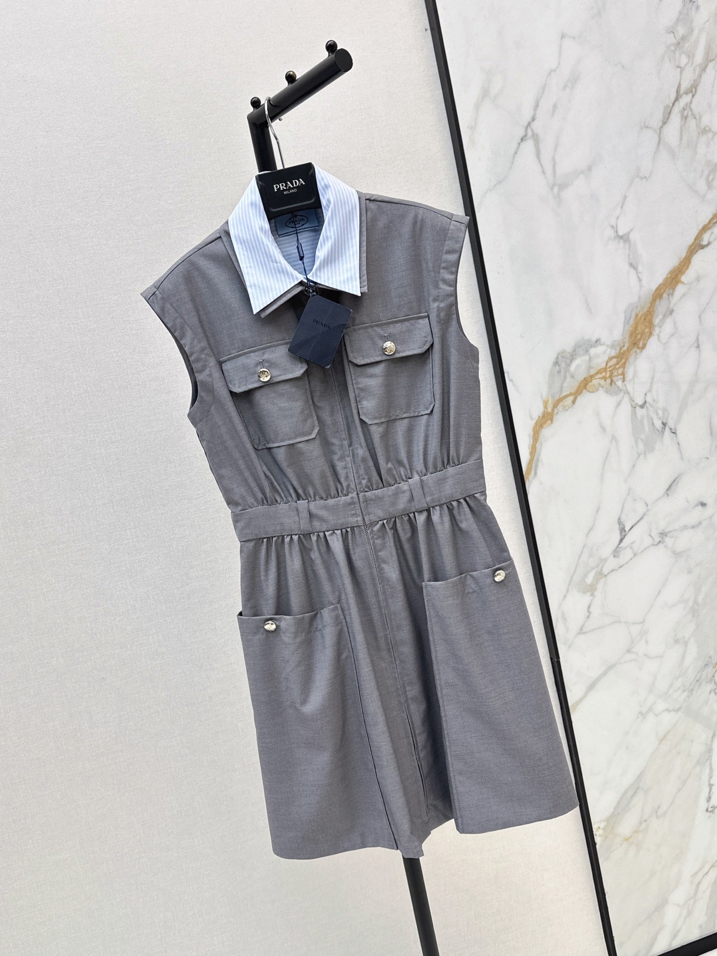 26SS NEW Elastic Waist Collared Dress 🖤