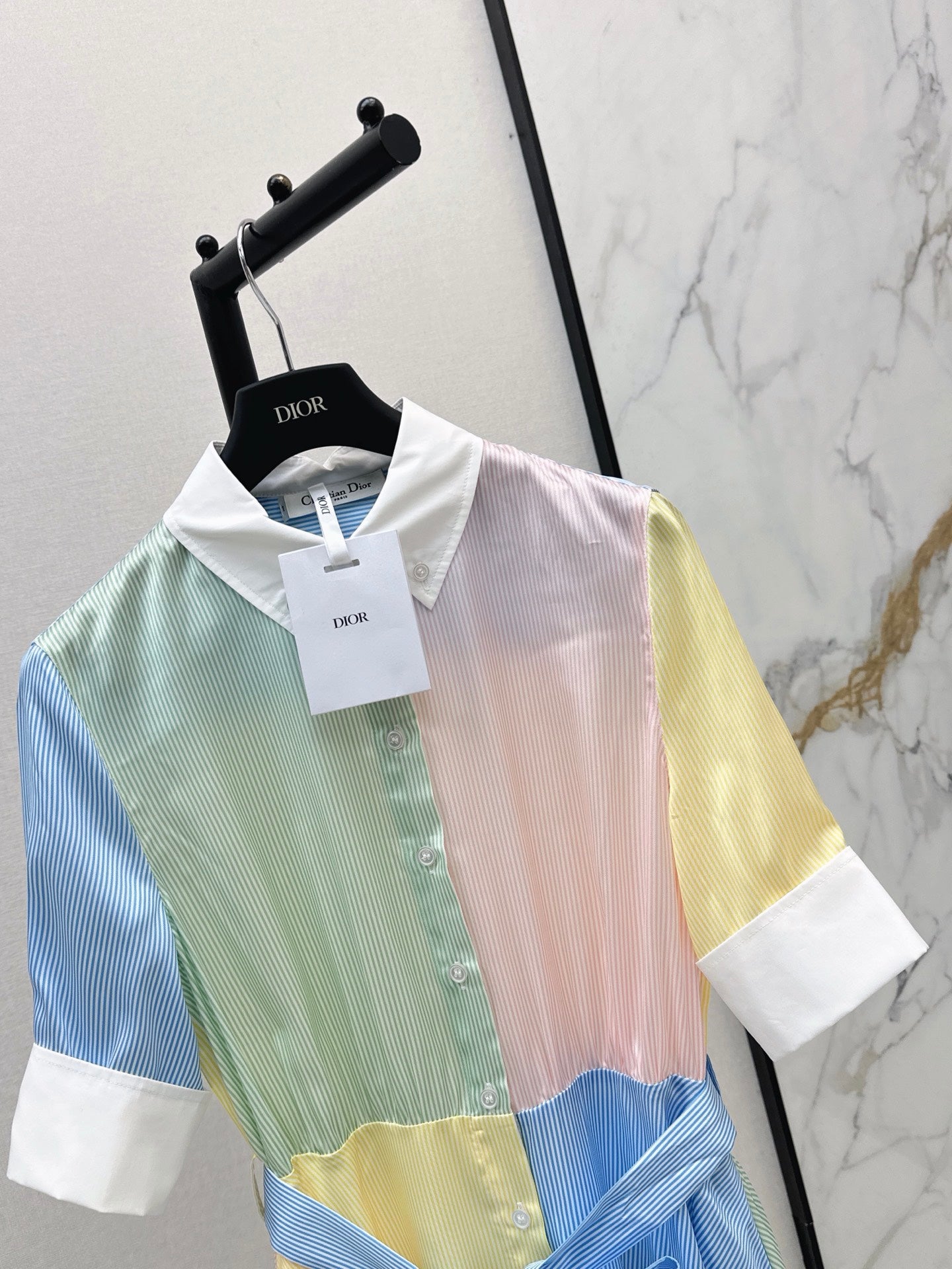 26SS NEW Dopamine-colored patchwork long dress💛