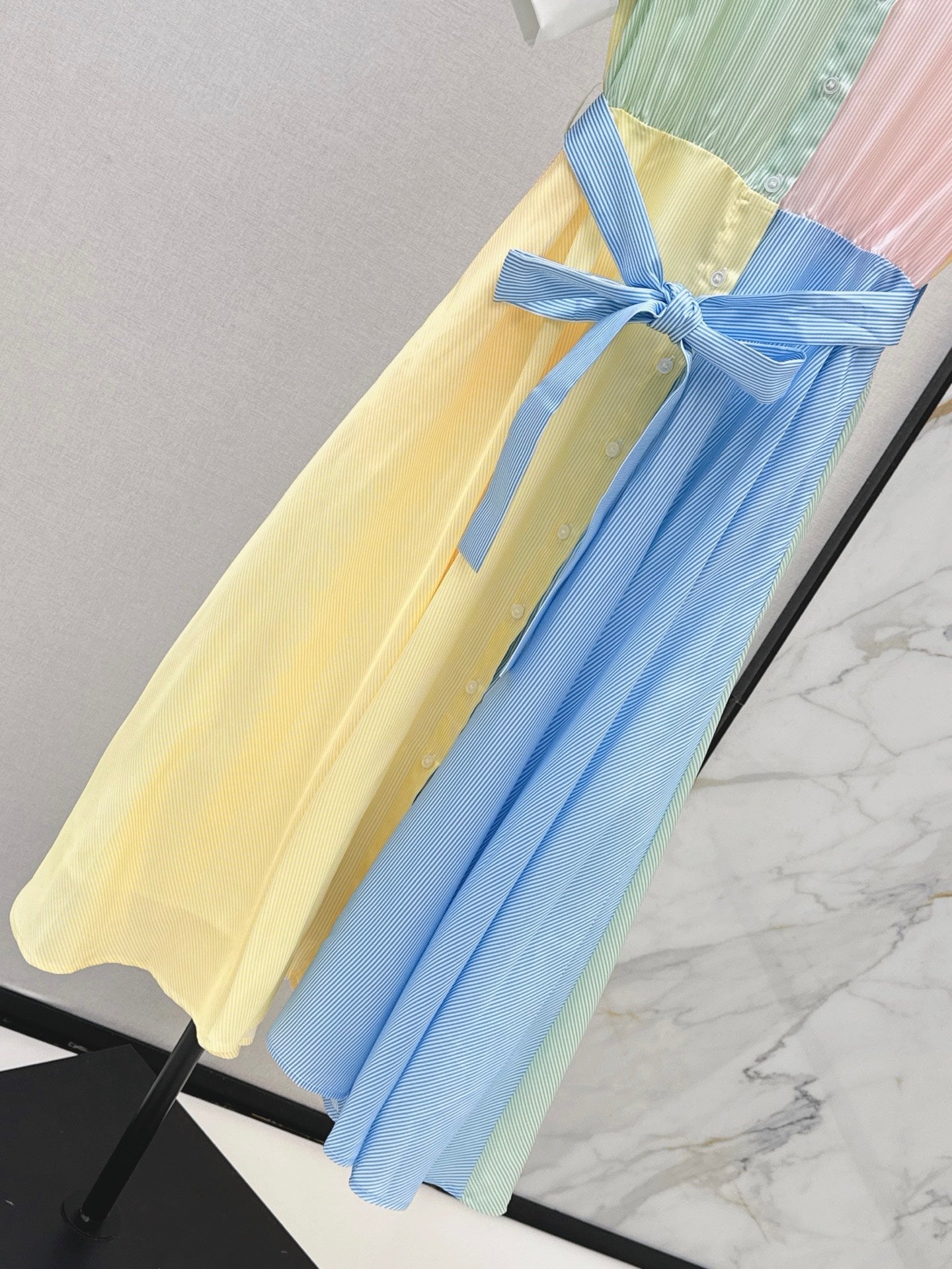 26SS NEW Dopamine-colored patchwork long dress💛