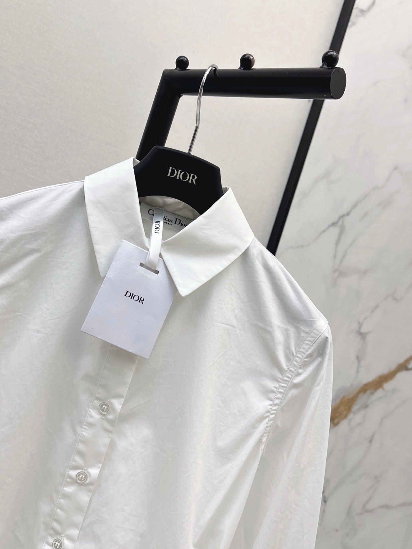 26SS NEW Ruffled Patchwork Shirt Dress 🤍