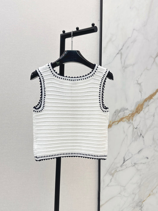 26SS NEW Navy Blue Crochet Vest 🤍