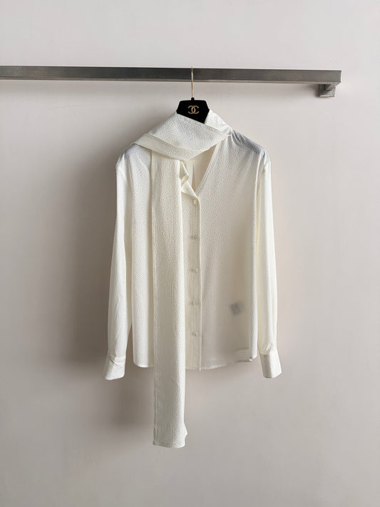 26SS NEW Ribbon Satin Shirt