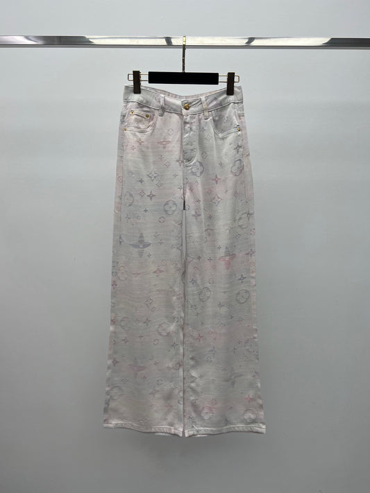 ❤️‍🔥Limited edition❤️‍🔥 26SS NEW Iridescent Jacquard Straight Leg Jeans