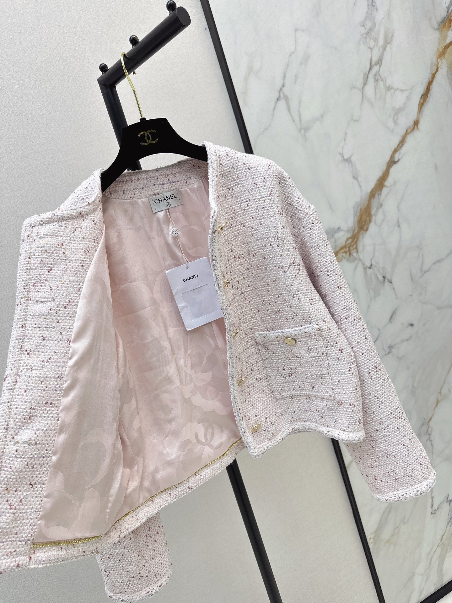 26SS NEW Elegant Woven Crew Neck Jacket🩵