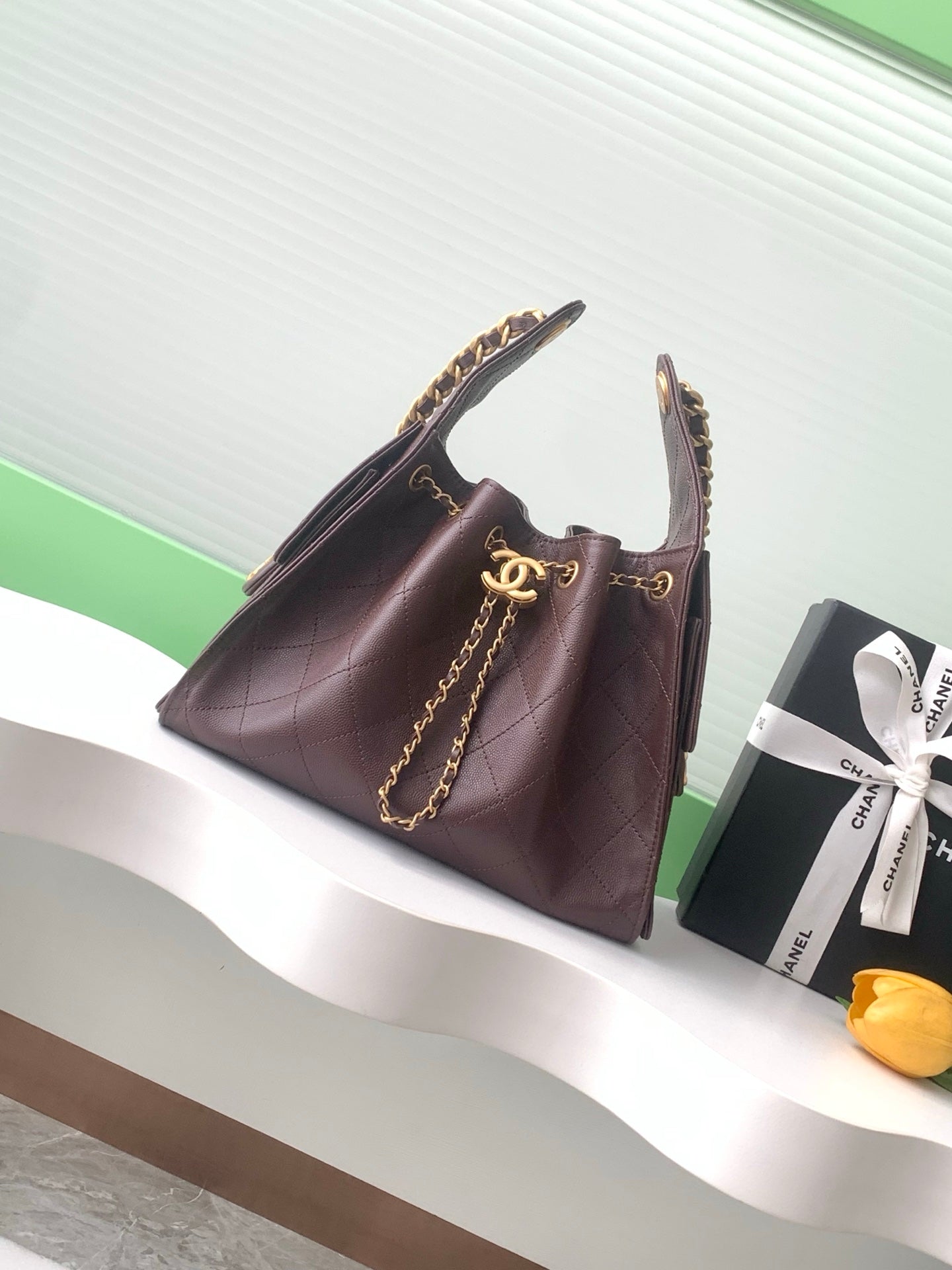 26SS NEW Gum-Patterned Leather Hip Hop Bag