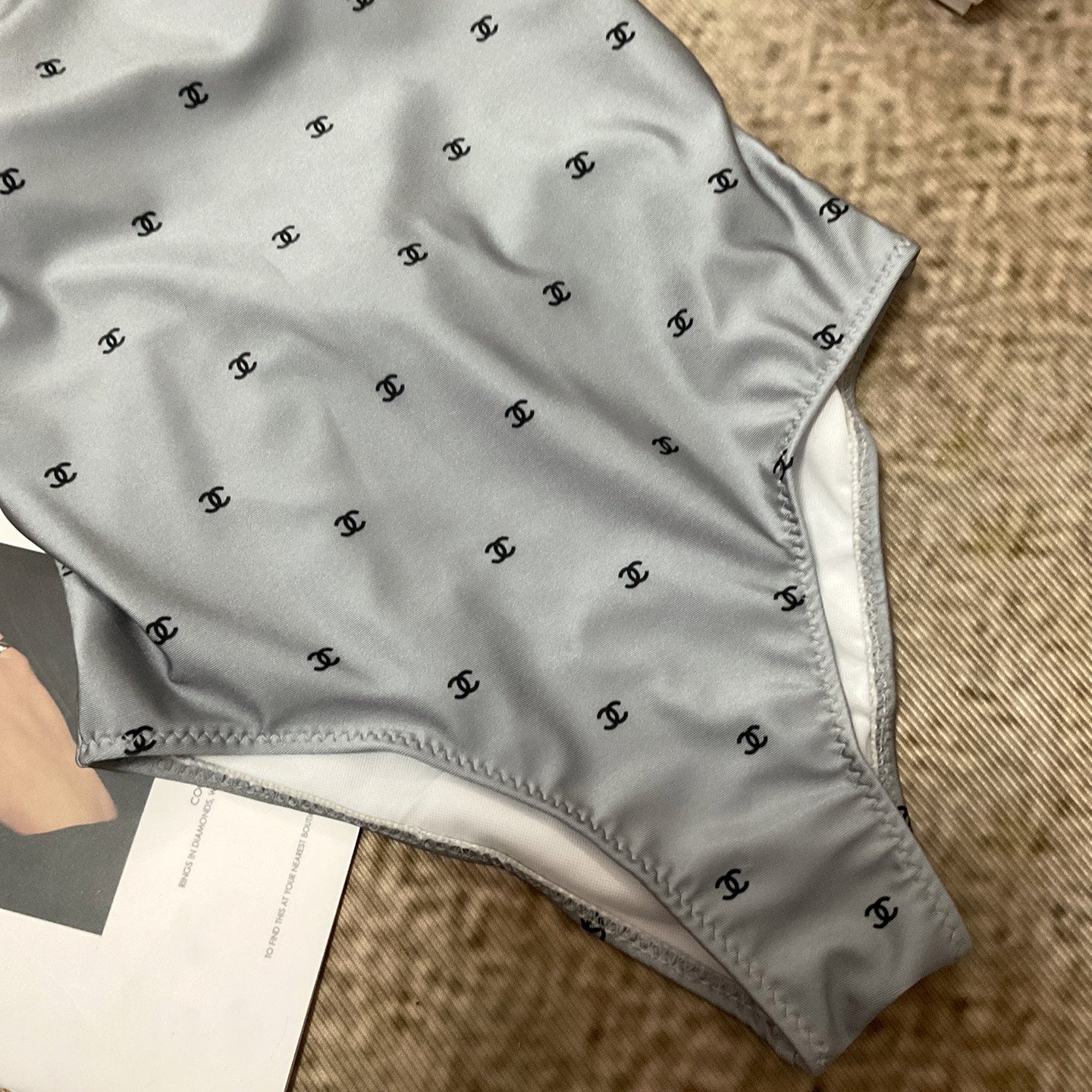 26SS NEW Grey One-Shoulder One-Piece Swimsuit 👙