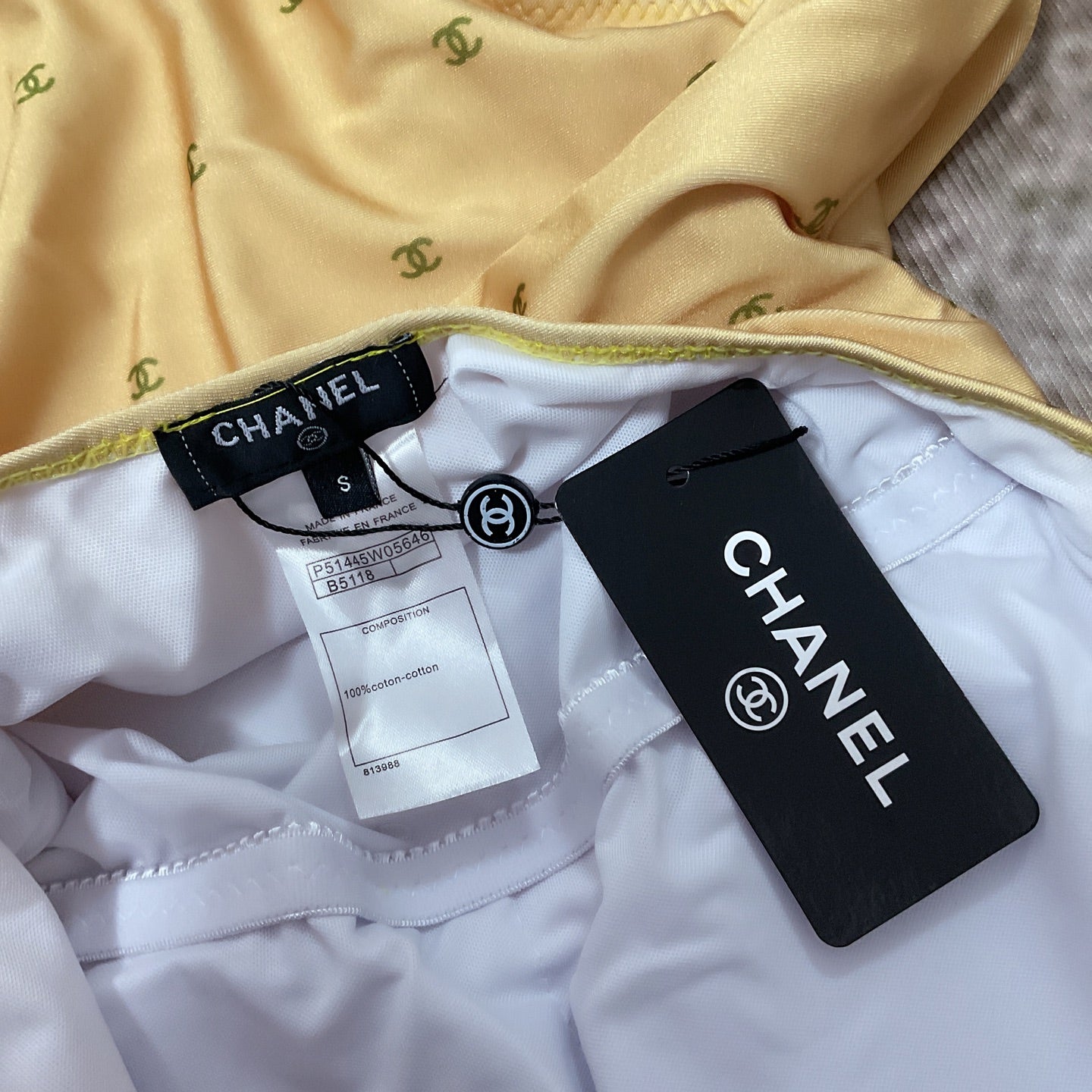26SS NEW Yellow One-Shoulder One-Piece Swimsuit 👙