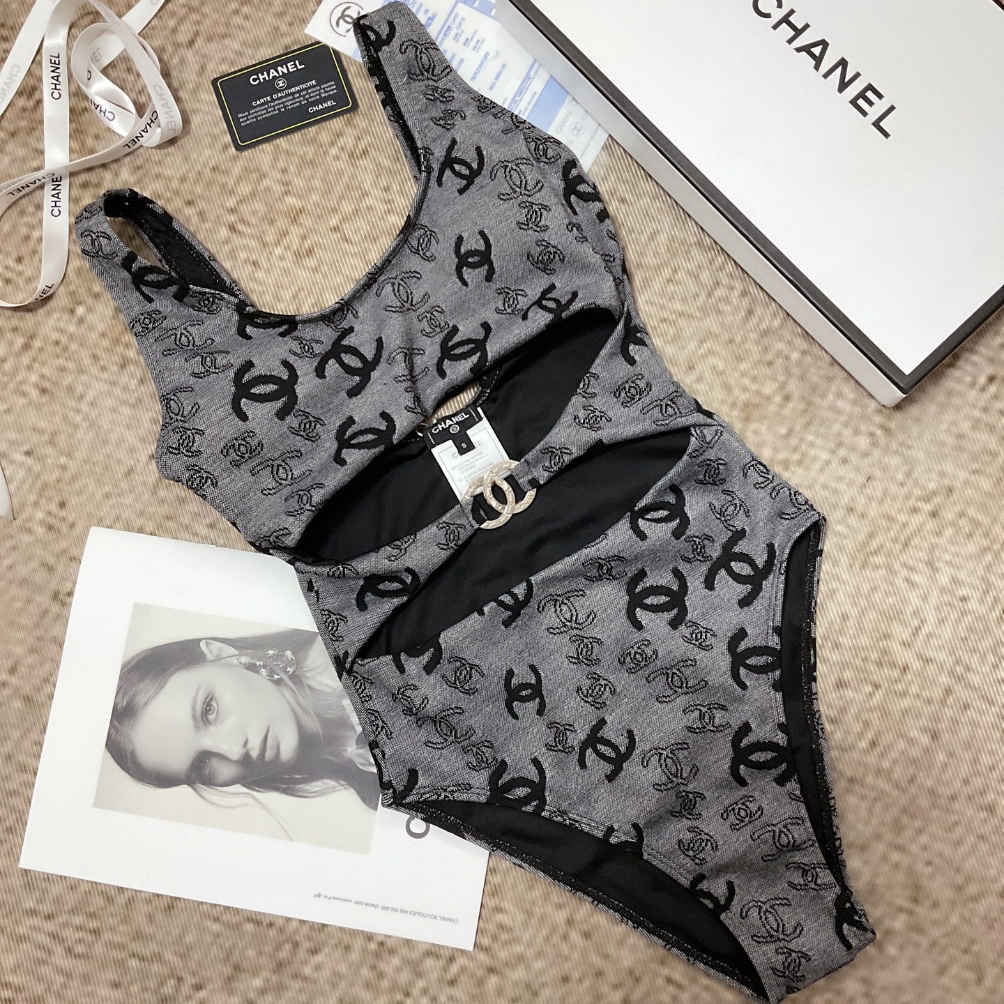 26SS NEW Grey One-Piece Swimsuit 👙