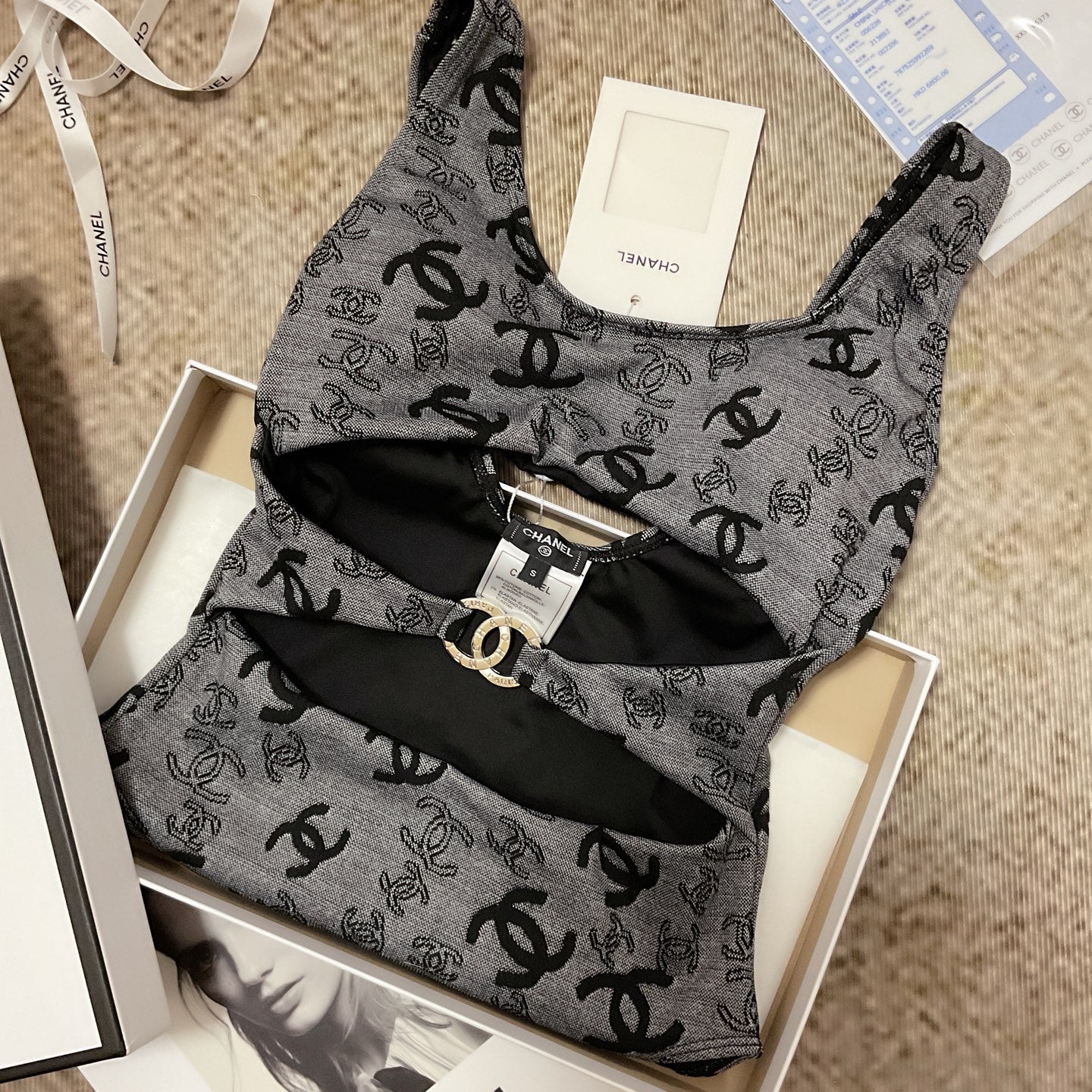 26SS NEW Grey One-Piece Swimsuit 👙