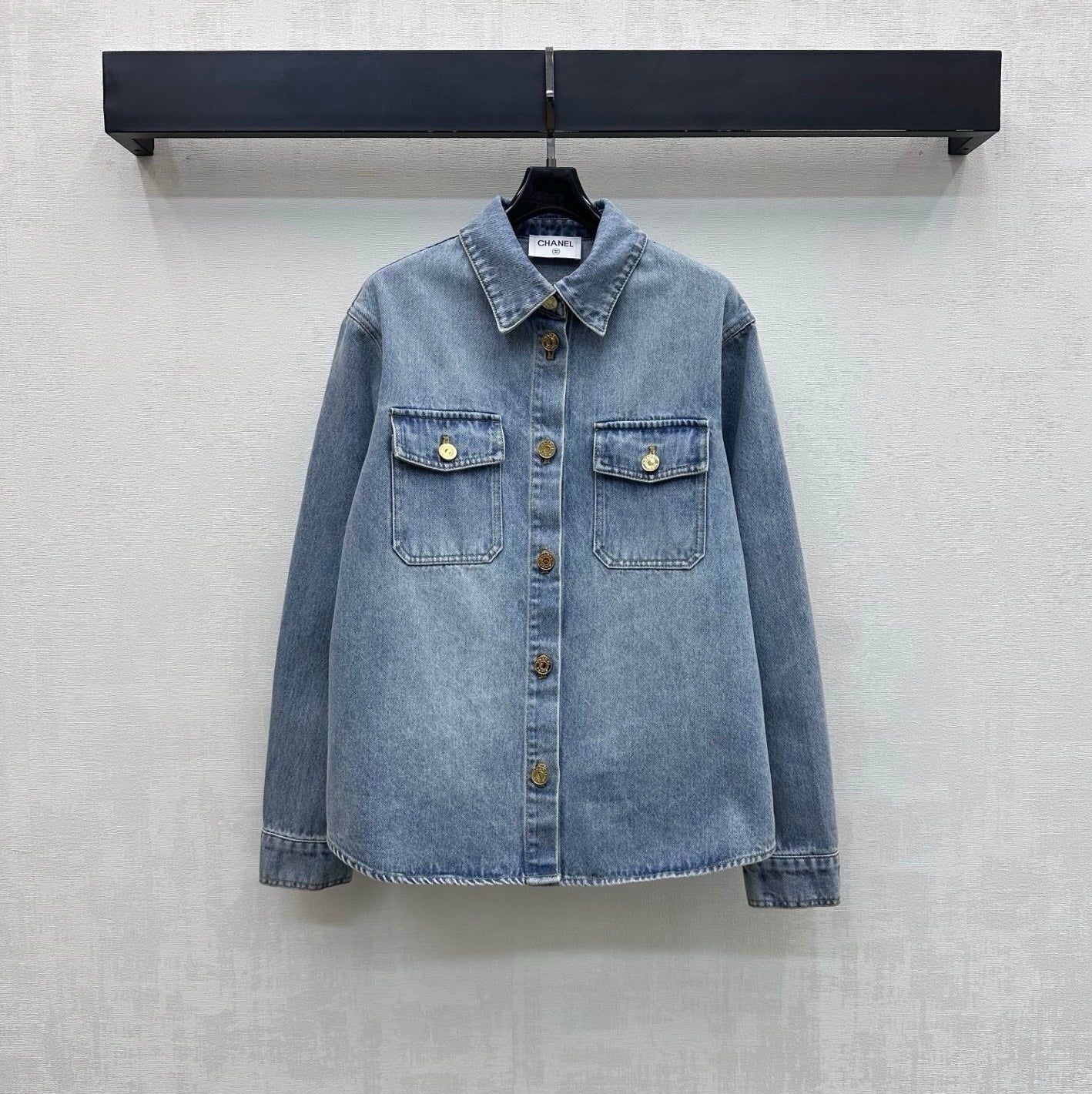 26SS NEW Denim Shirt Jacket with Gold Buttons