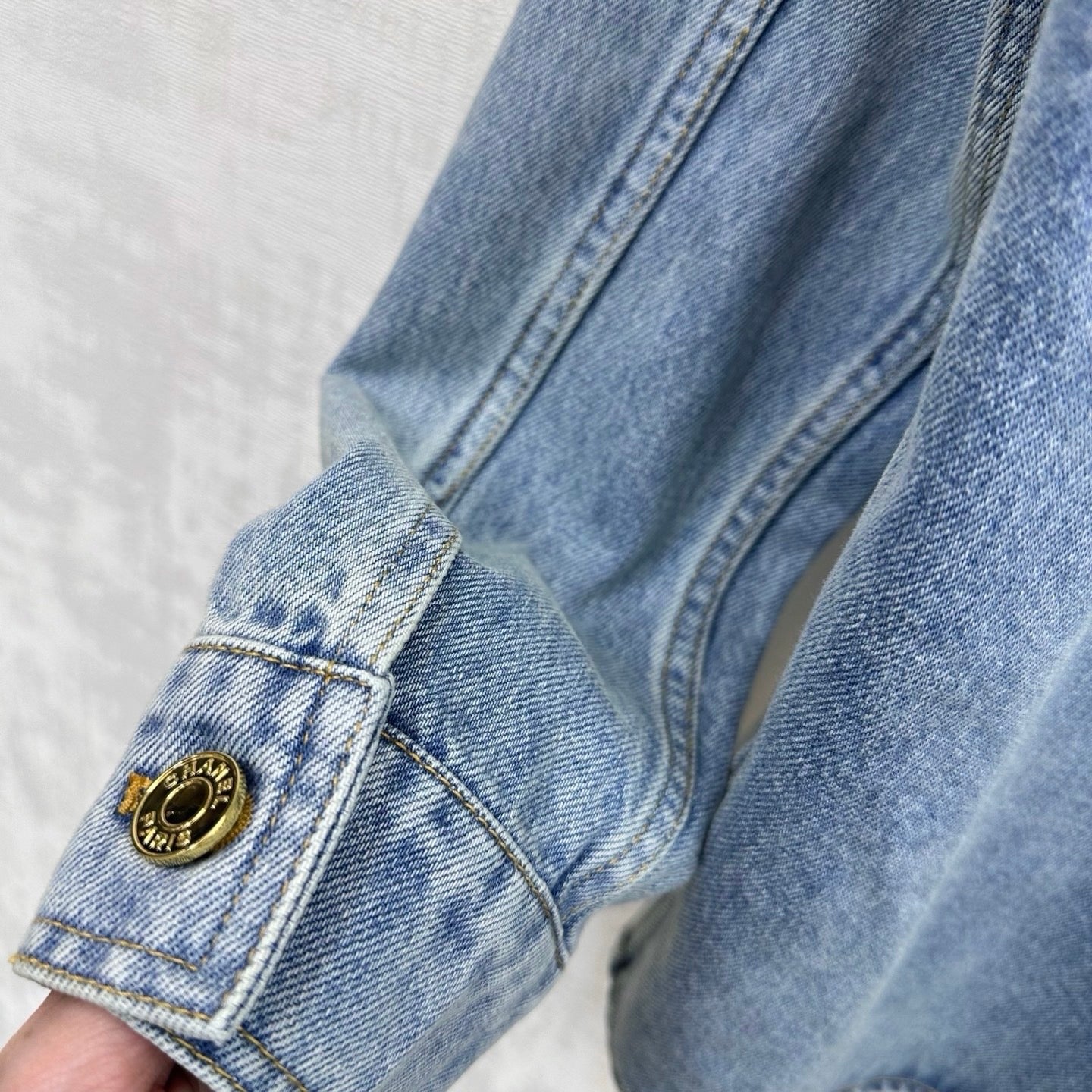 26SS NEW Denim Shirt Jacket with Gold Buttons