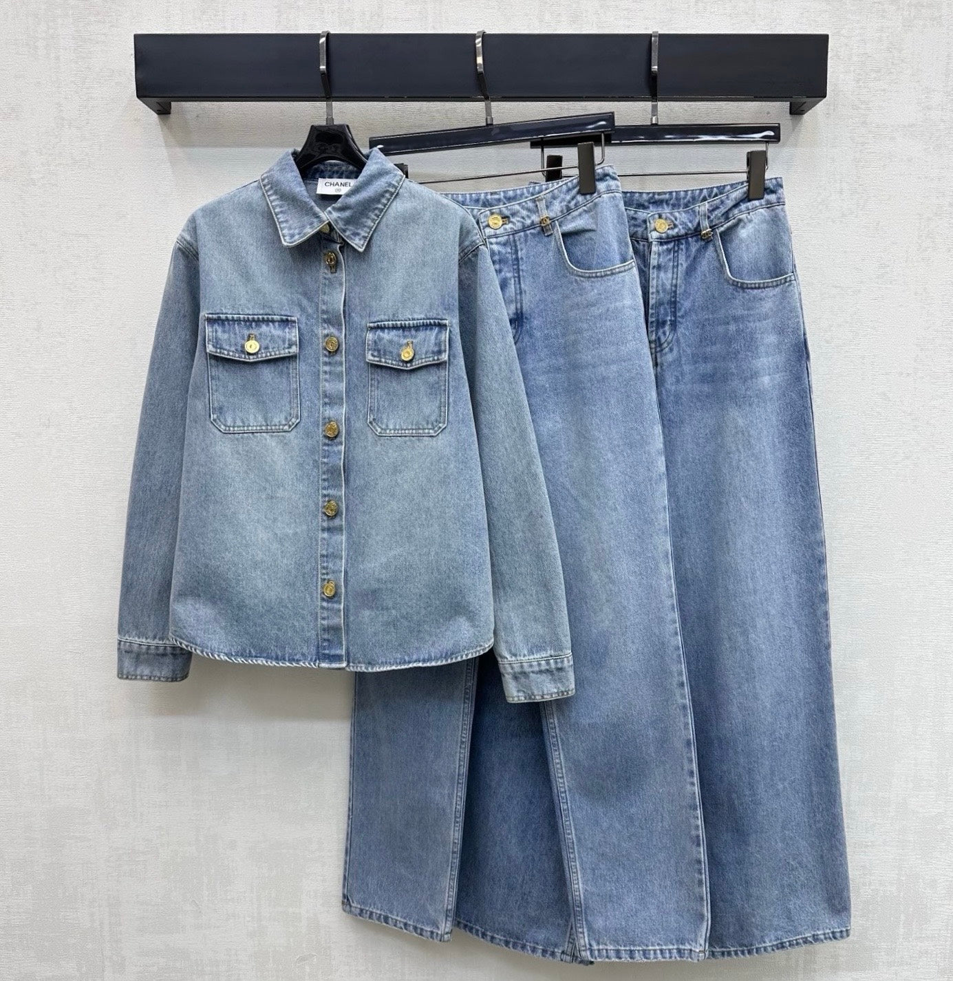 26SS NEW Denim Shirt Jacket with Gold Buttons