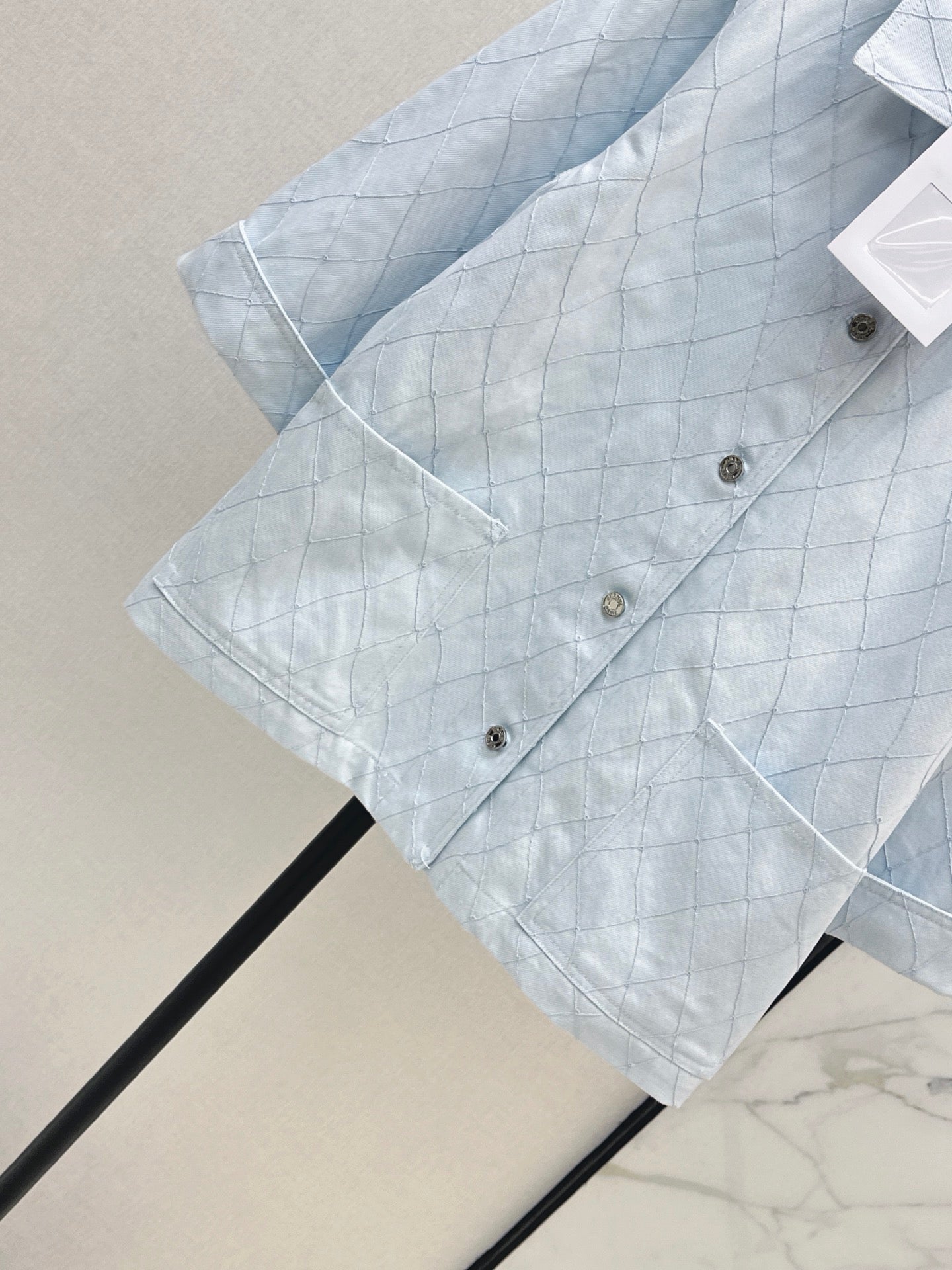 26SS NEW Coco Girl Beach Collection Heavy Embroidery Diamond Pattern Denim Jacket🩵