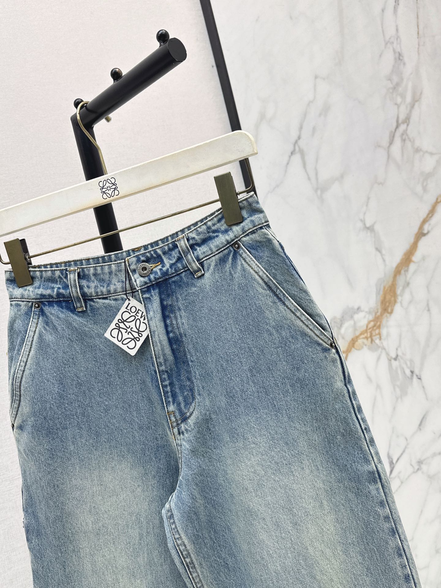 26SS NEW: Stylish Leather Patches and Workwear Pocket Jeans🩵