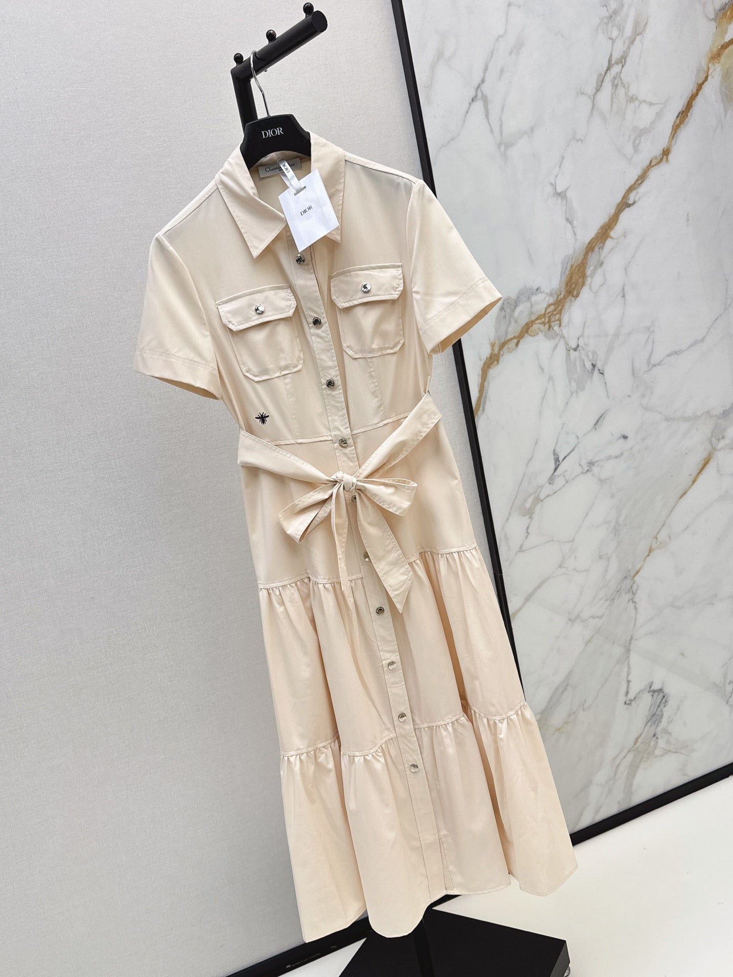 26SS NEW Bee Embroidered Long Dress 🖤