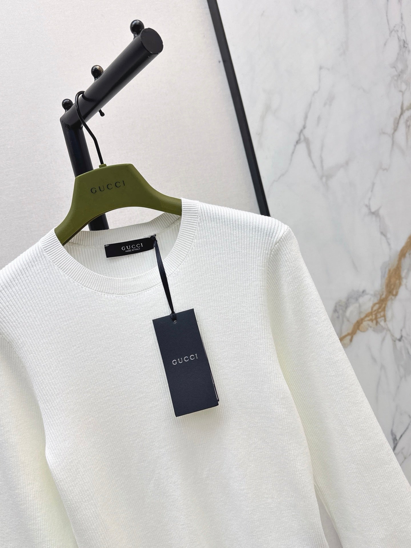 26SS NEW Lace-trimmed Knit Three-Quarter Sleeve Top 🖤