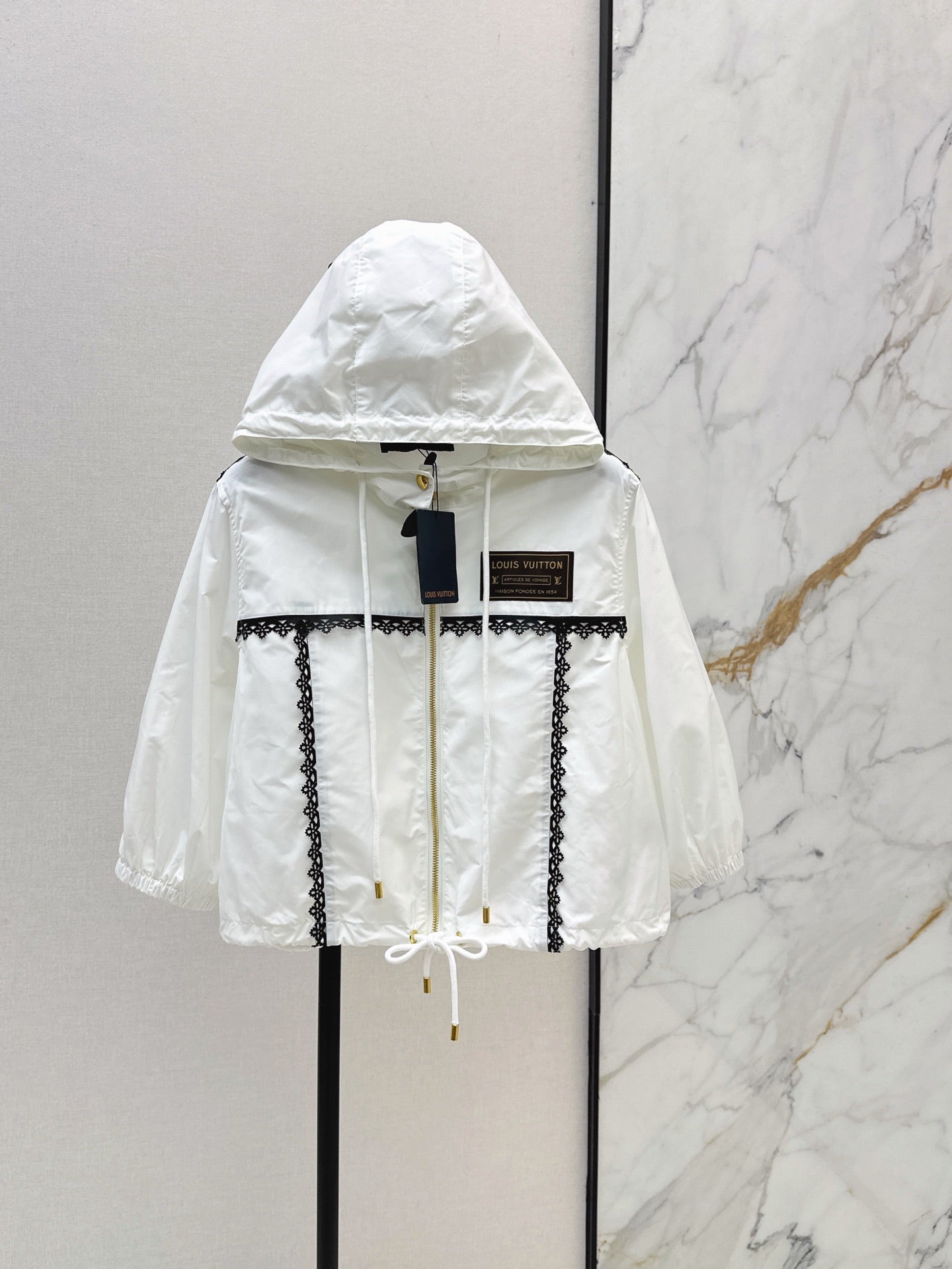 26SS NEW MONOGRAM Lace-trimmed Patchwork Jacket 🤍