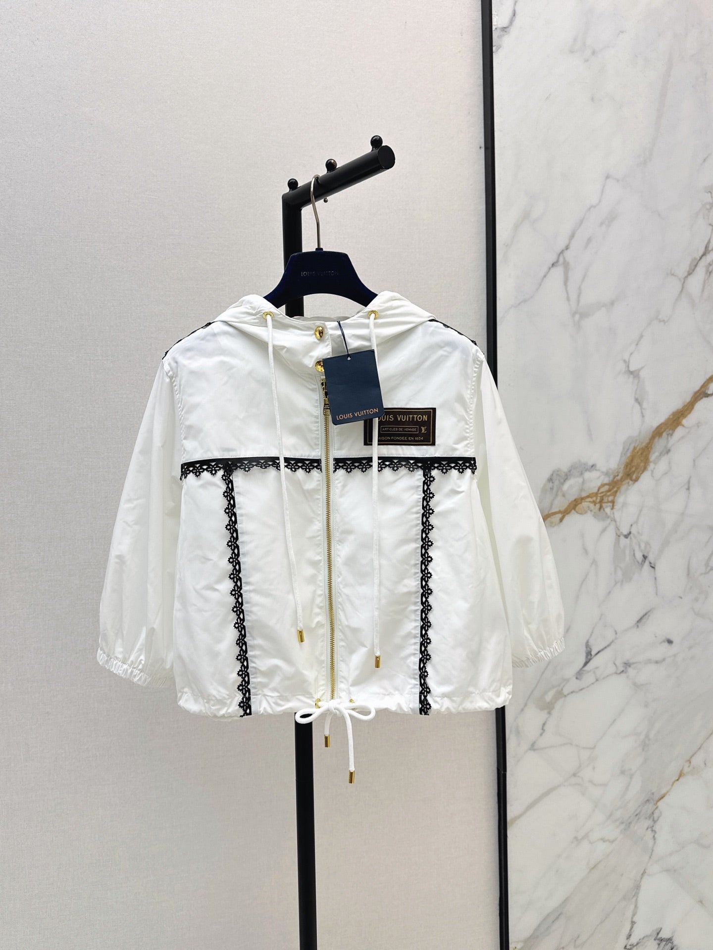 26SS NEW MONOGRAM Lace-trimmed Patchwork Jacket 🤍