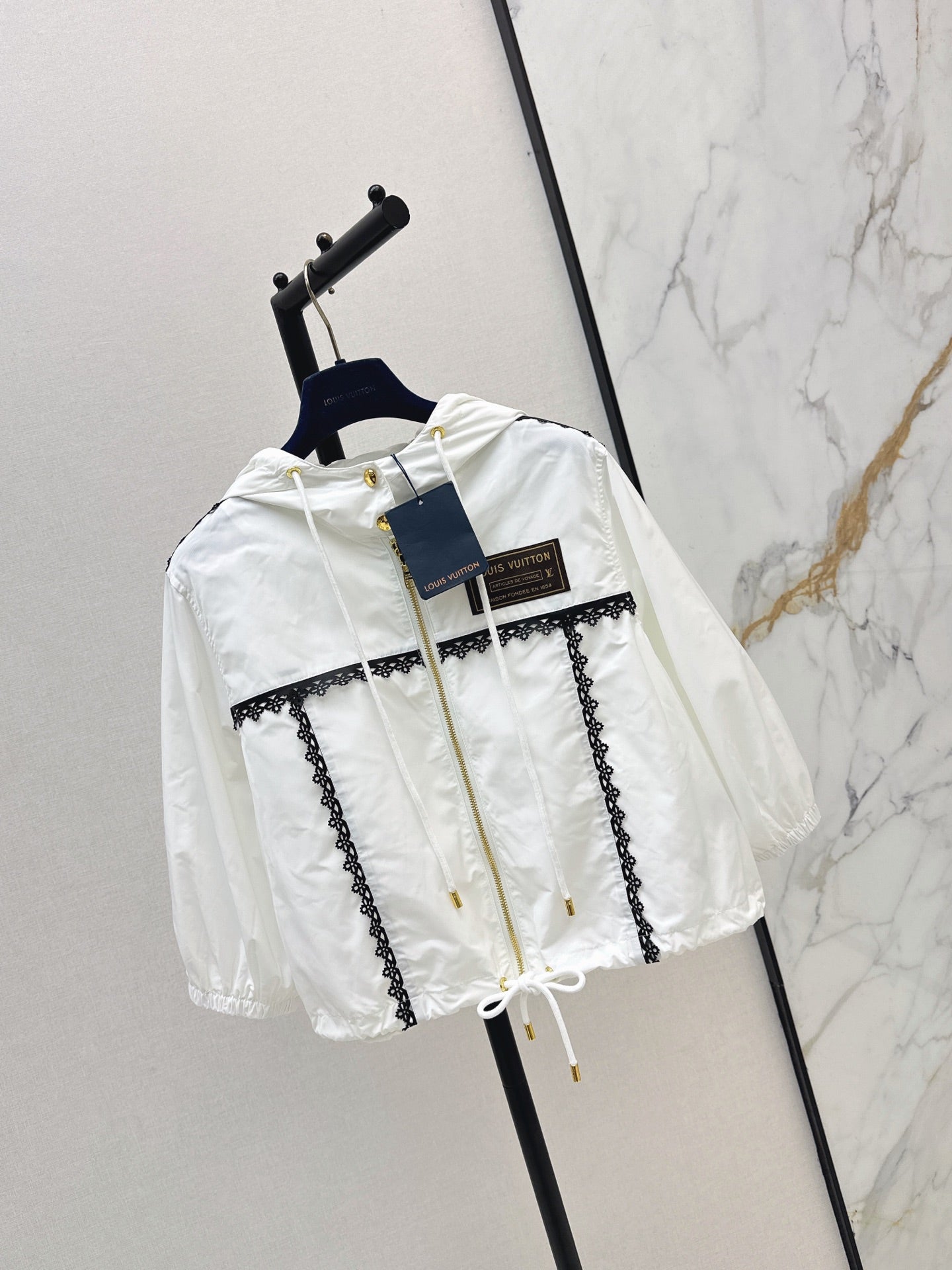 26SS NEW MONOGRAM Lace-trimmed Patchwork Jacket 🤍