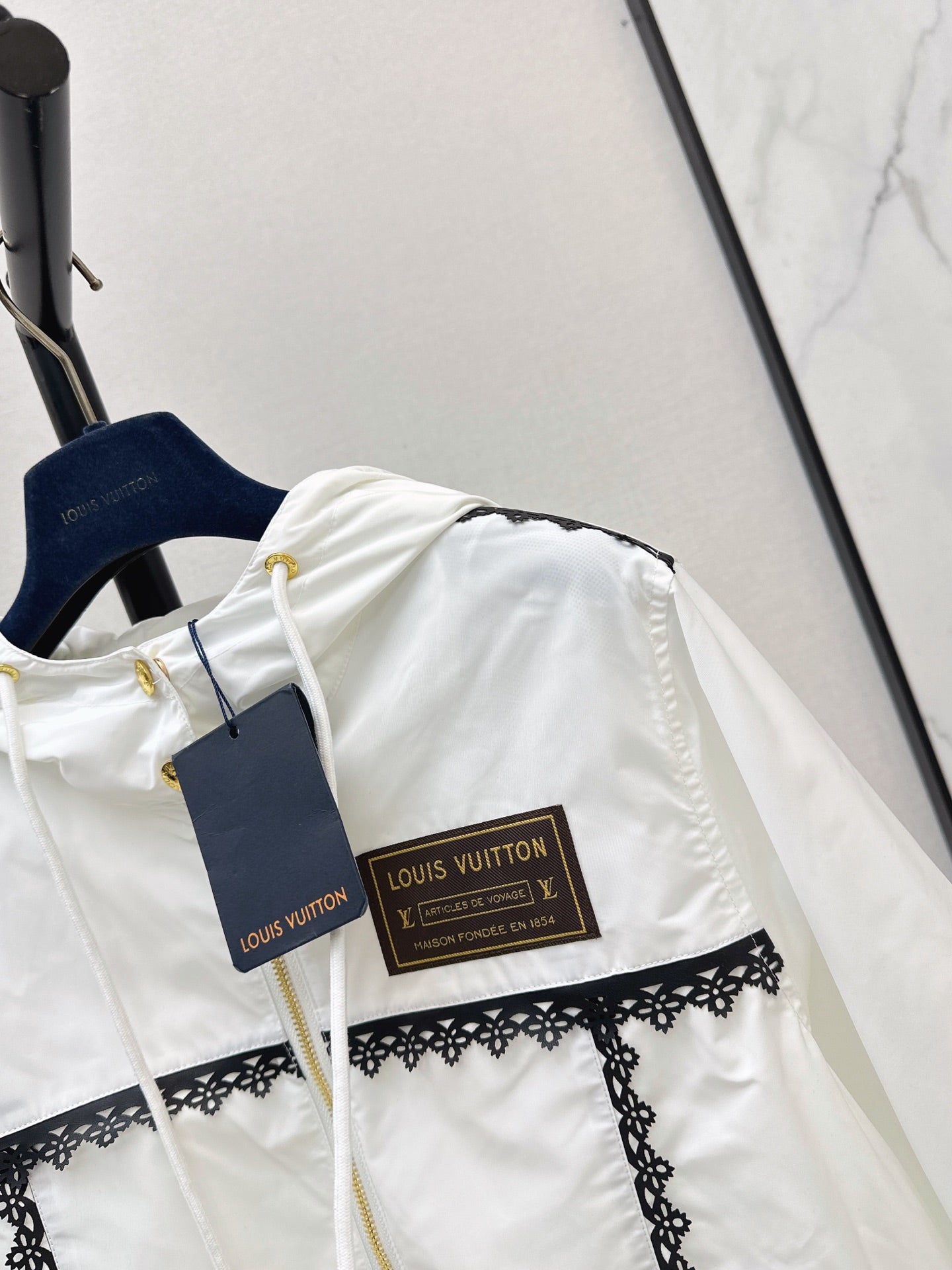 26SS NEW MONOGRAM Lace-trimmed Patchwork Jacket 🤍