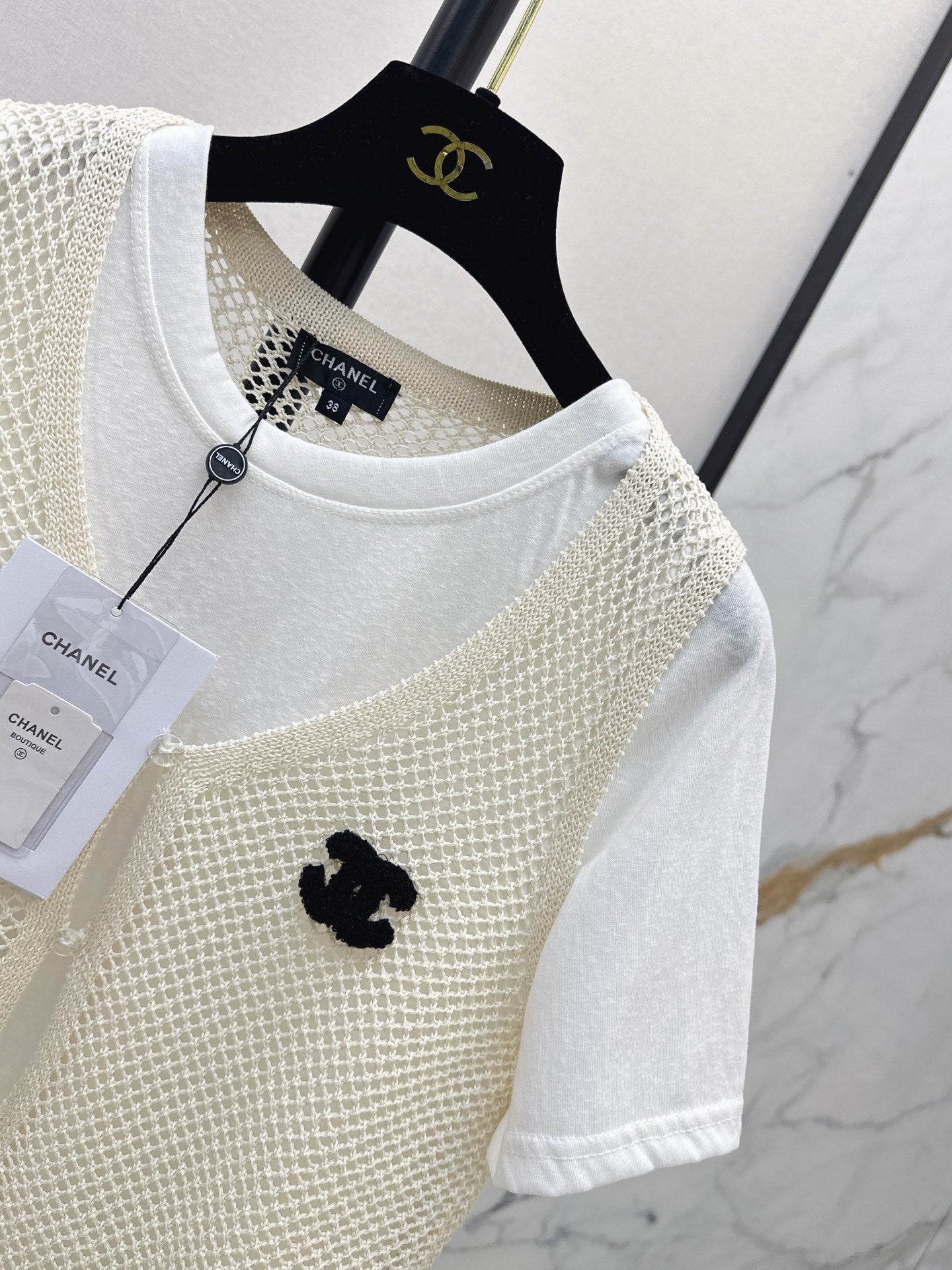 26SS NEW Hollow-out Knitted Vest Two-Piece Set 🤍