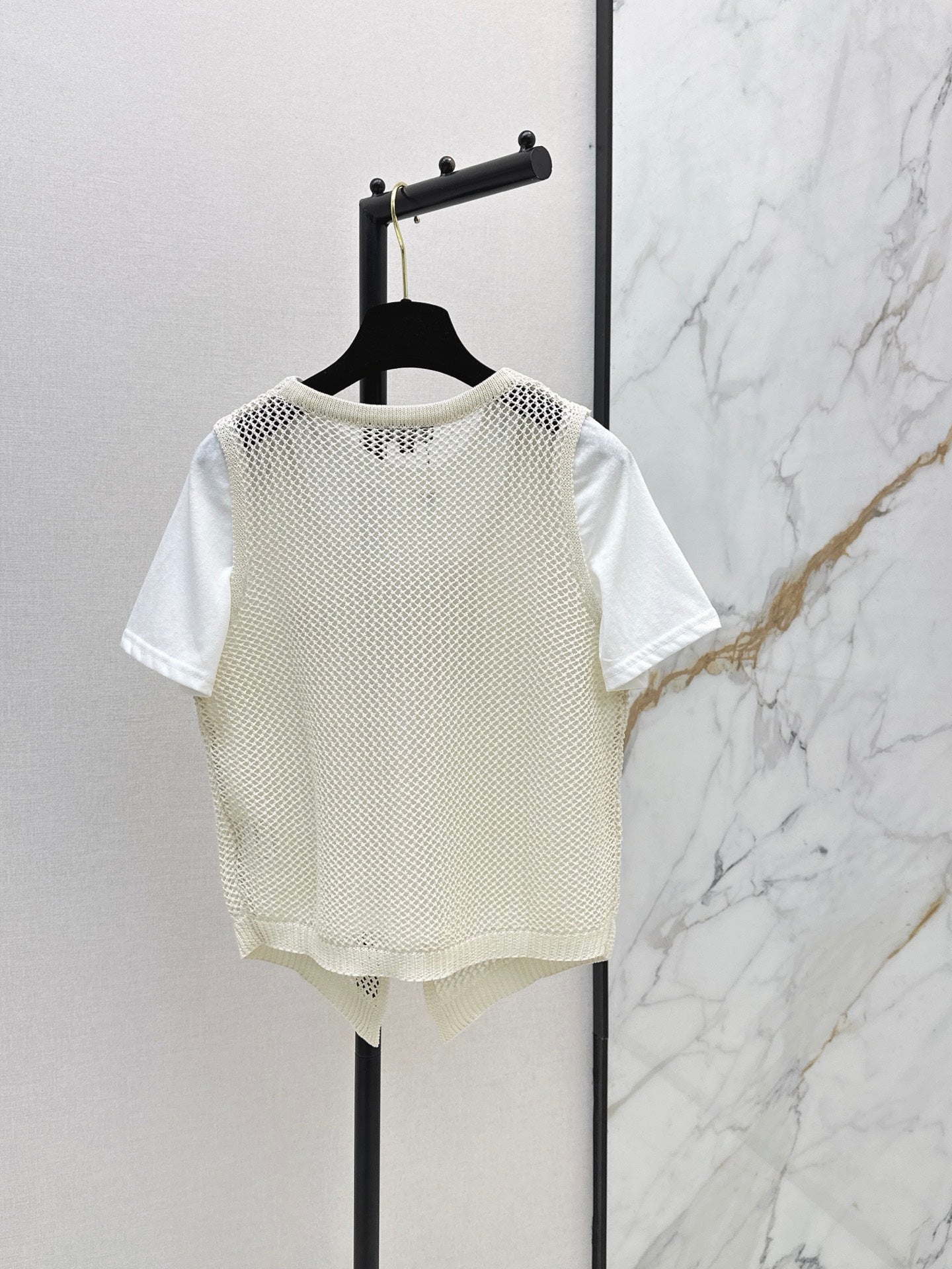 26SS NEW Hollow-out Knitted Vest Two-Piece Set 🤍