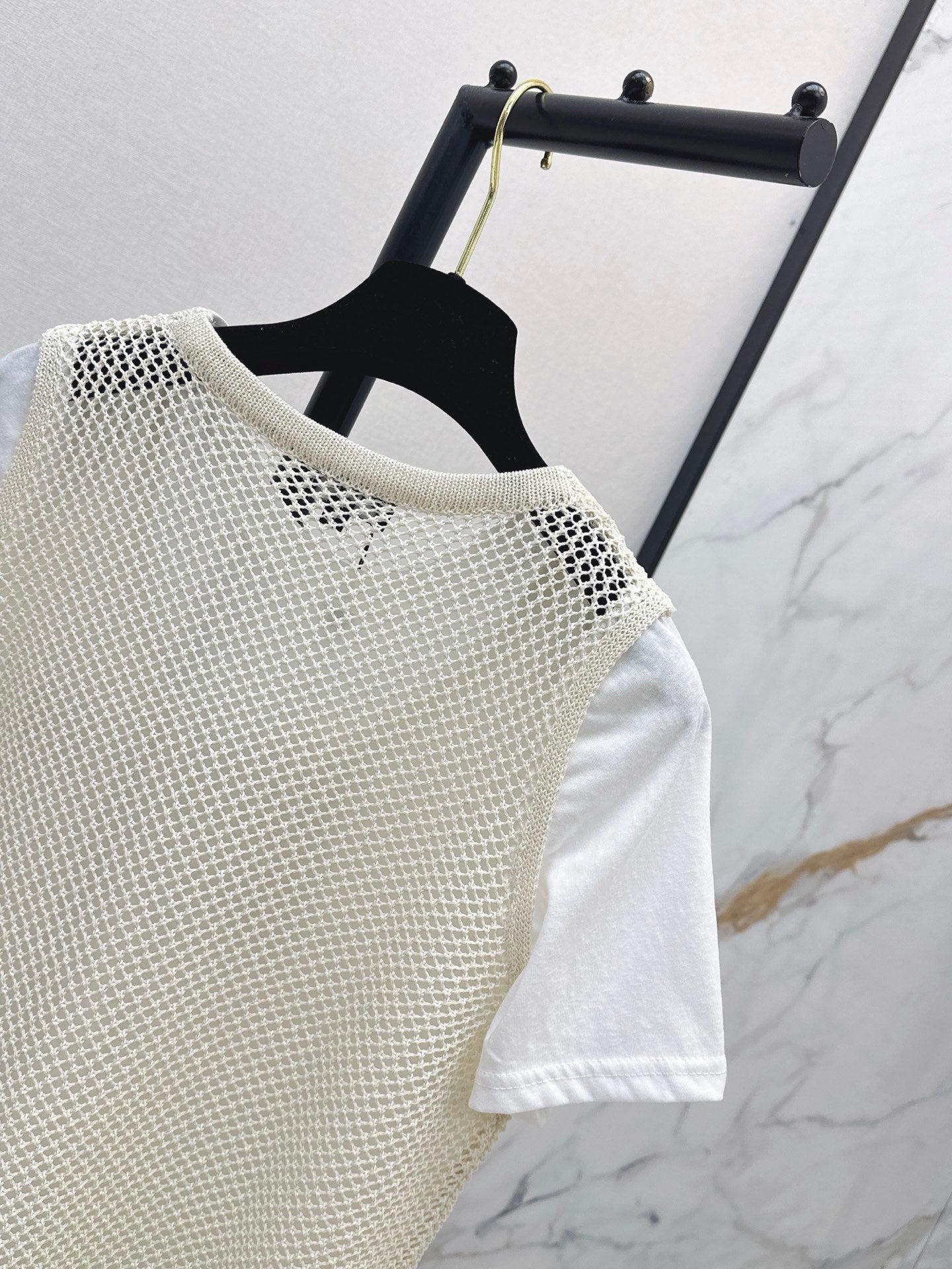 26SS NEW Hollow-out Knitted Vest Two-Piece Set 🤍