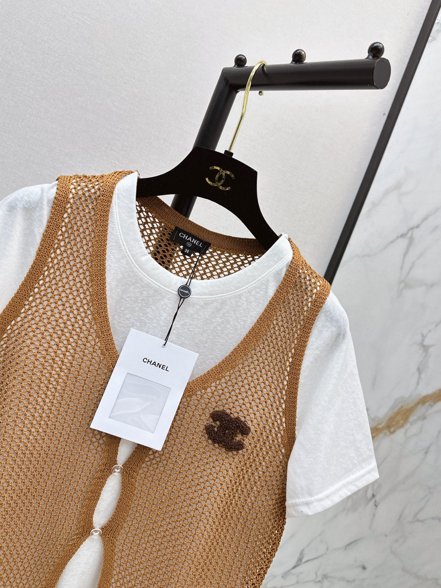 26SS NEW Hollow-out Knitted Vest Two-Piece Set 🤍