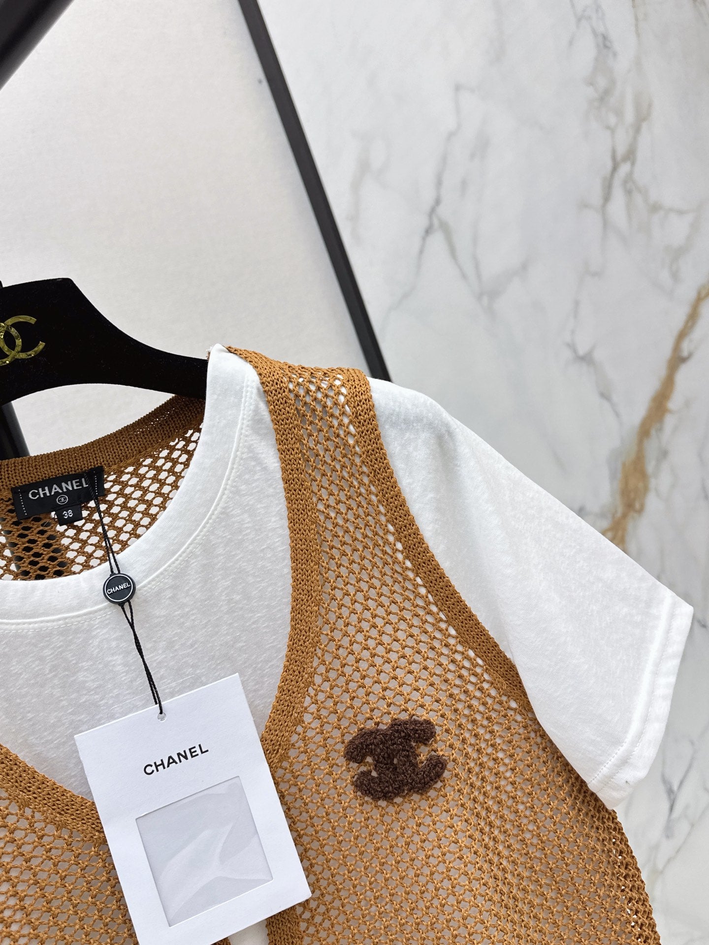 26SS NEW Hollow-out Knitted Vest Two-Piece Set 🤍