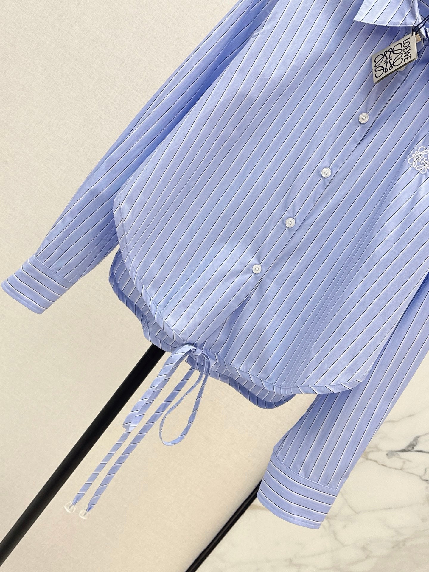 26SS NEW Logo Embroidered Long-Sleeve Shirt🩵