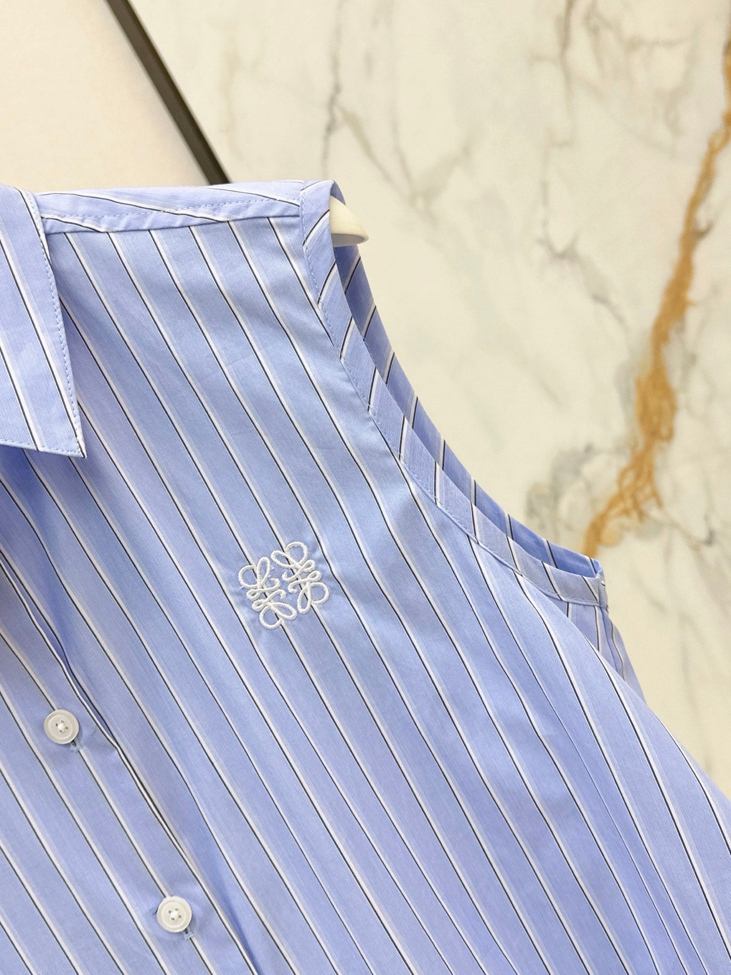 26SS NEW Logo Embroidered Sleeveless Shirt🩵