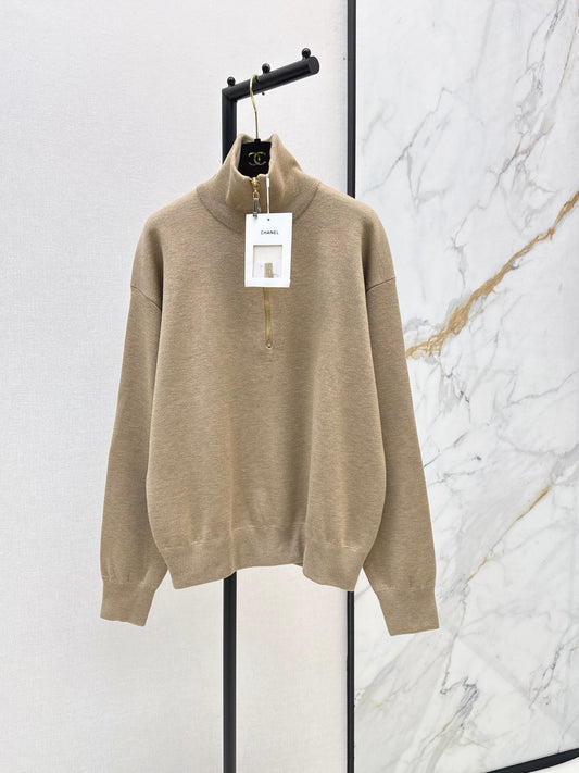 🔥Highest Quality🔥26FW New Métiers d'Art Collection Half-Zip Knit Sweatshirt 🤎