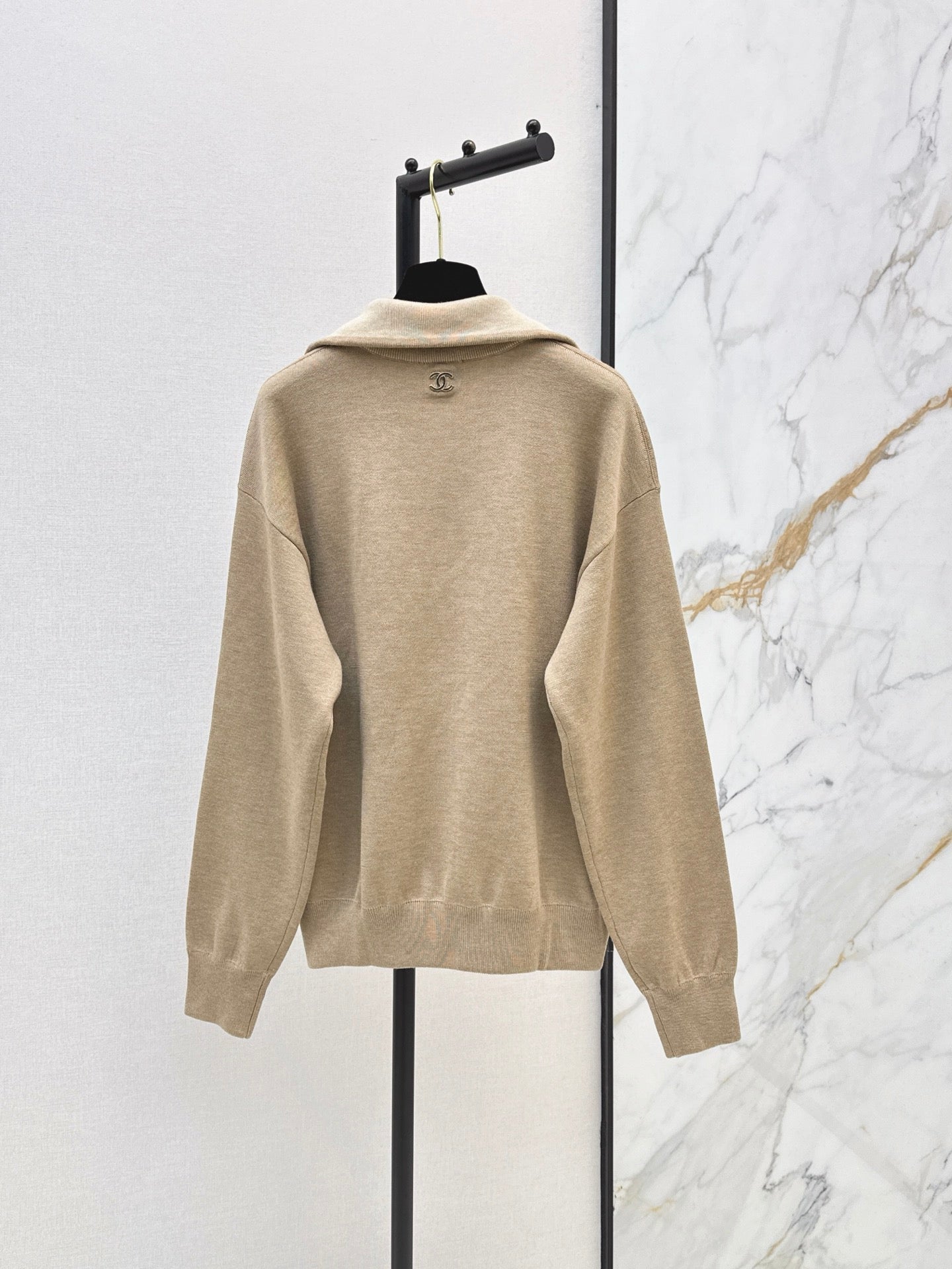🔥Highest Quality🔥26FW New Métiers d'Art Collection Half-Zip Knit Sweatshirt 🤎