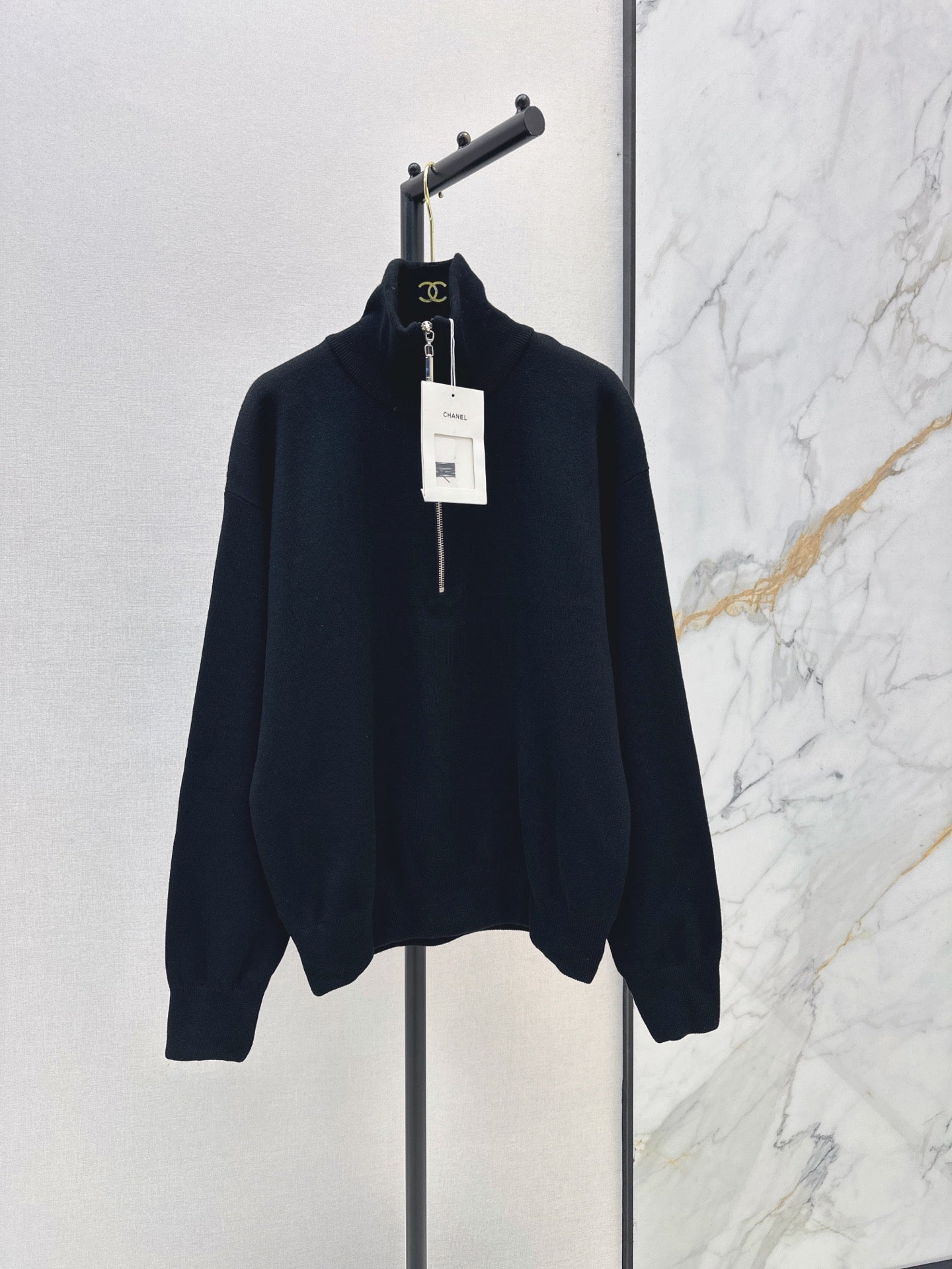 🔥Highest Quality🔥26FW New Métiers d'Art Collection Half-Zip Knit Sweatshirt 🤎