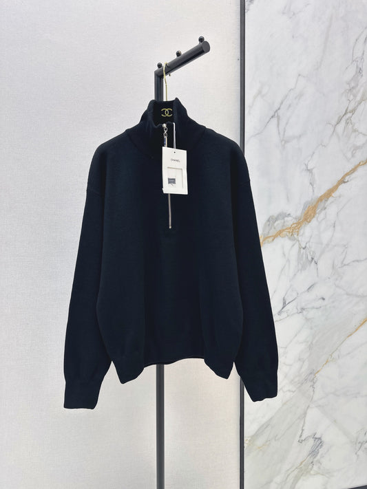 🔥Highest Quality🔥26FW New Métiers d'Art Collection Half-Zip Knit Sweatshirt 🤎