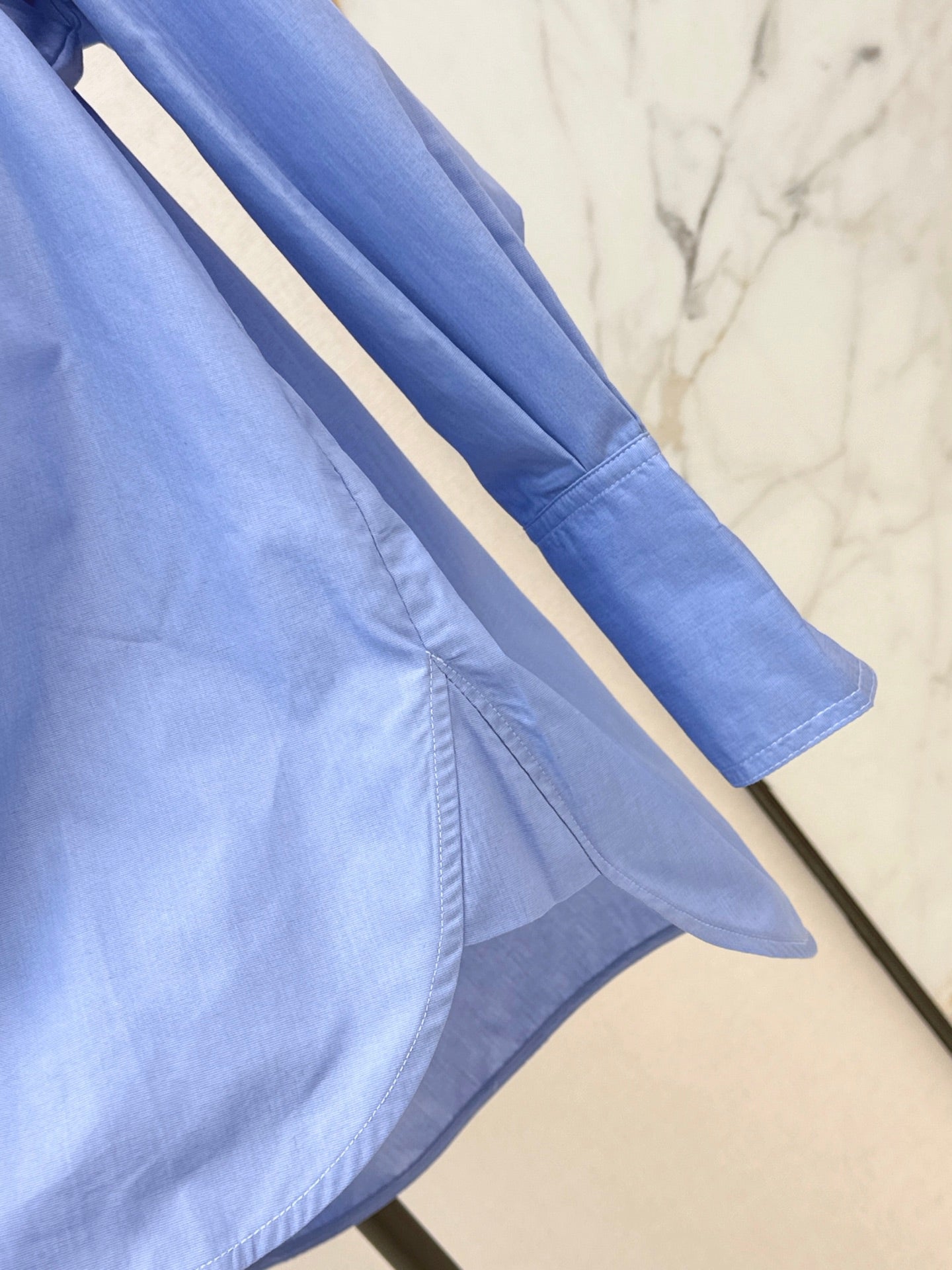 26FW New Long Stand-Collar Shirt Dress 🩵
