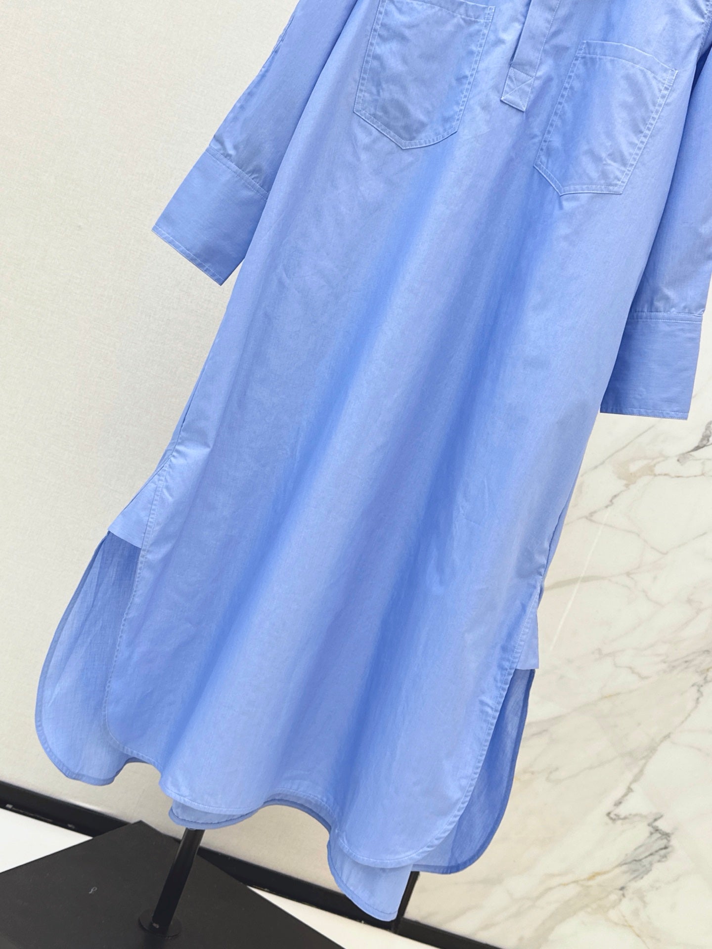 26FW New Long Stand-Collar Shirt Dress 🩵