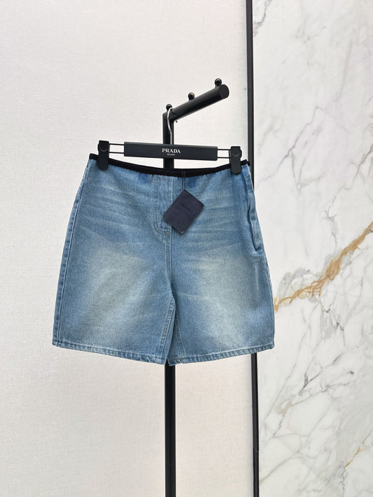 26FW New High-Waisted Denim Bermuda Shorts 🩵